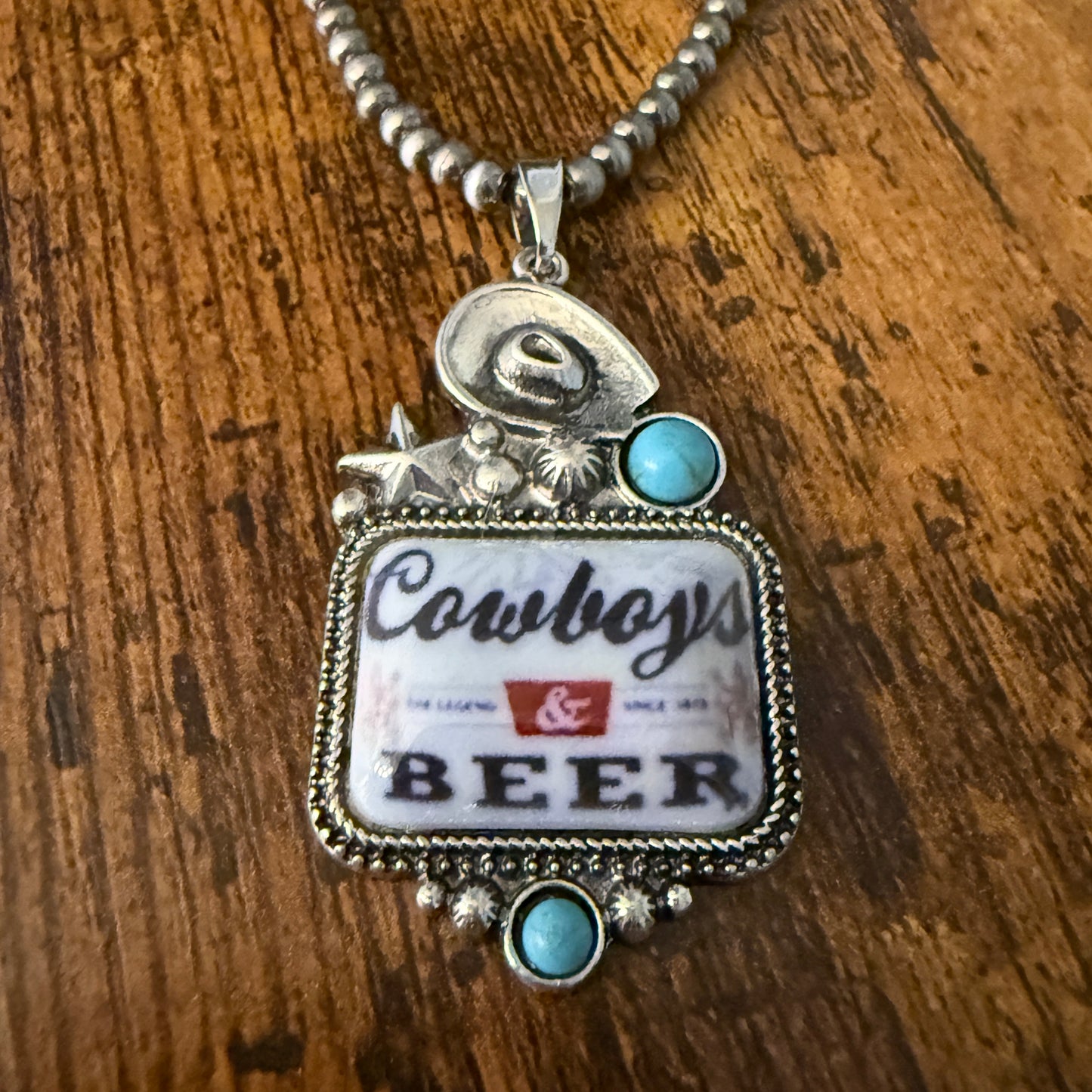 Western Cowboy Silver Pearl Choker Necklace For Elegant Jewelry