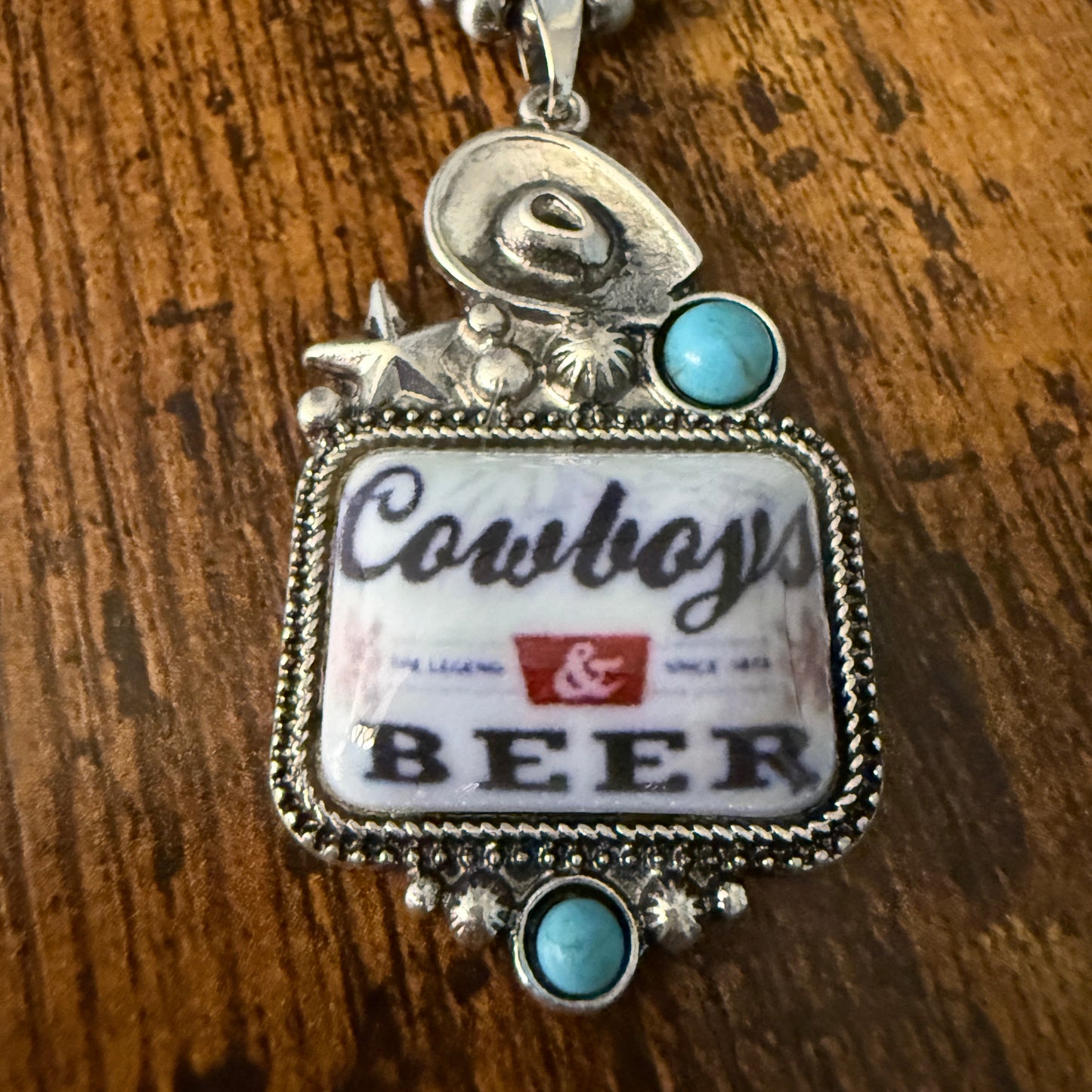 Western Cowboy Silver Pearl Choker Necklace For Elegant Jewelry