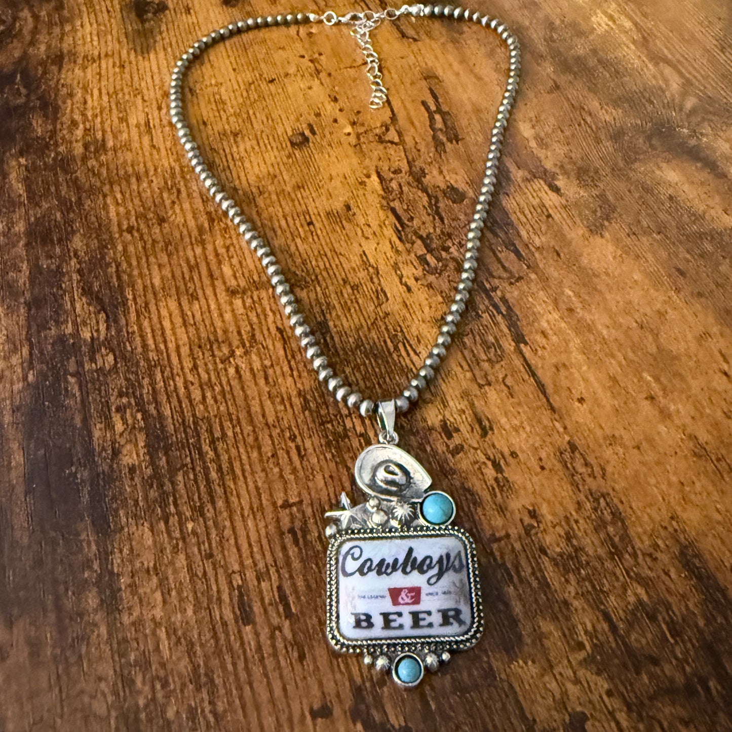 Western Cowboy Silver Pearl Choker Necklace For Elegant Jewelry