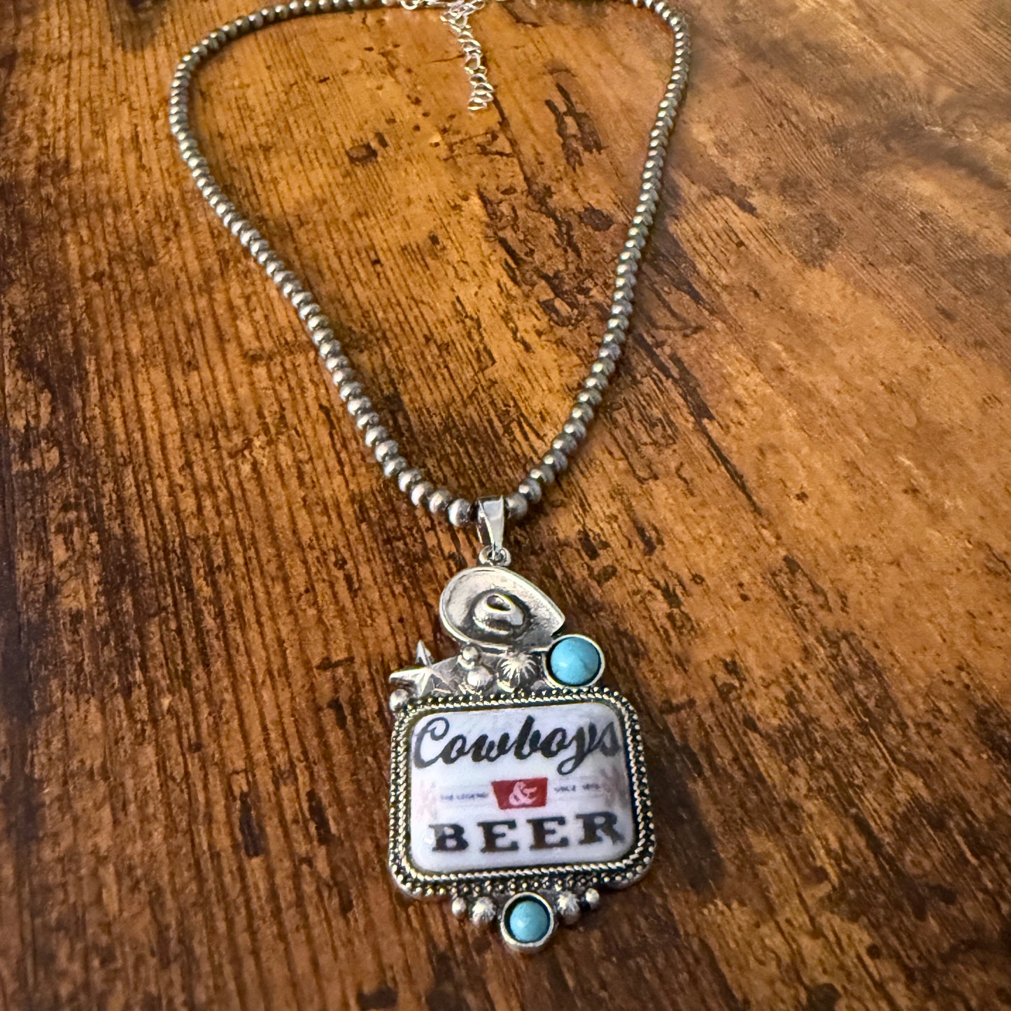 Western Cowboy Silver Pearl Choker Necklace For Elegant Jewelry