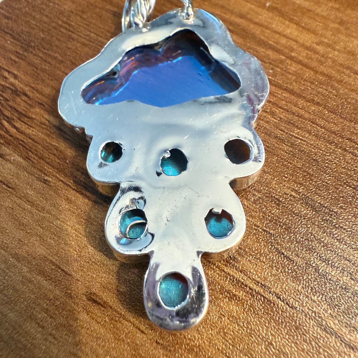 Angel Aura Quartz Cloud Pendant on 18 Inch Sterling Silver Chain