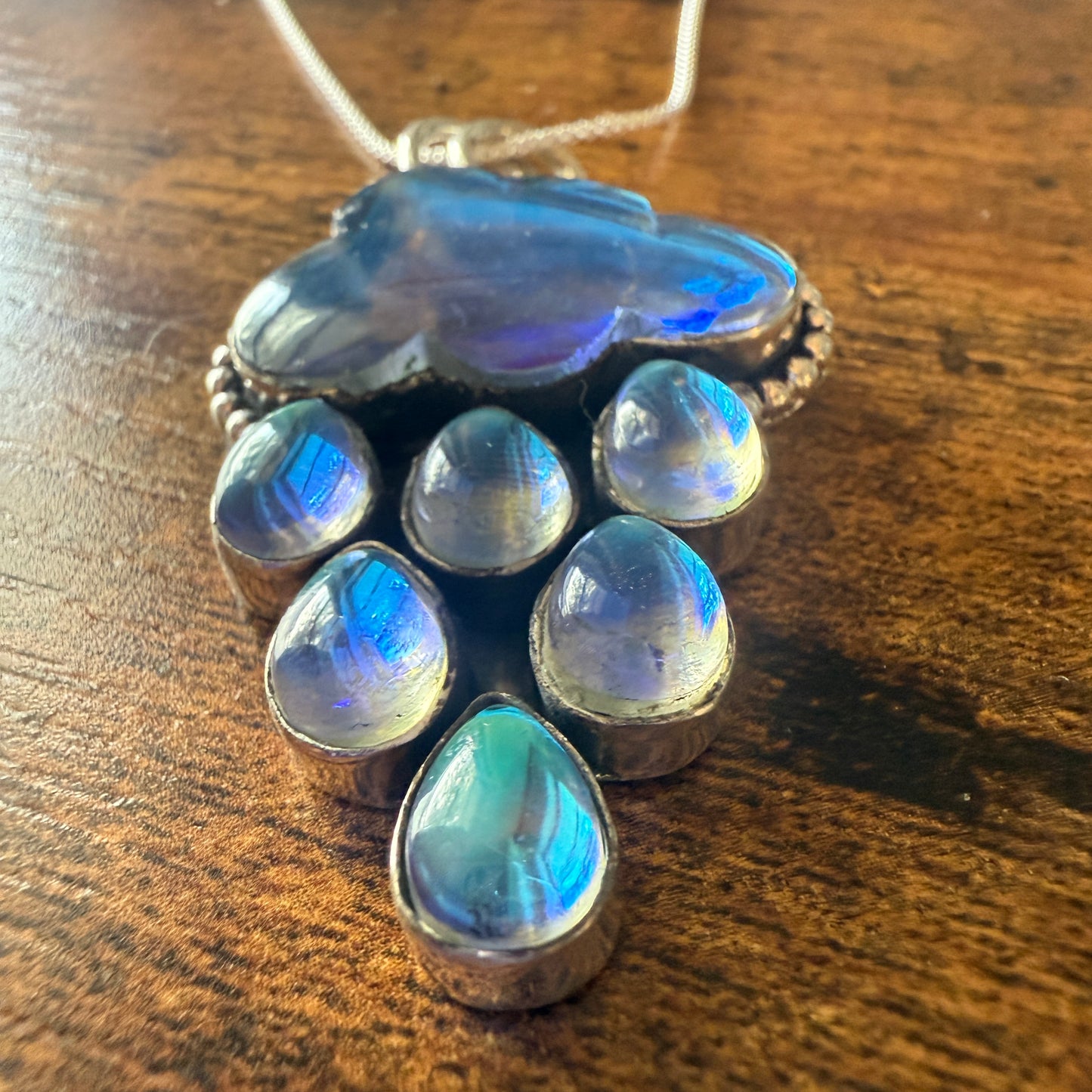 Angel Aura Quartz Cloud Pendant on 18 Inch Sterling Silver Chain
