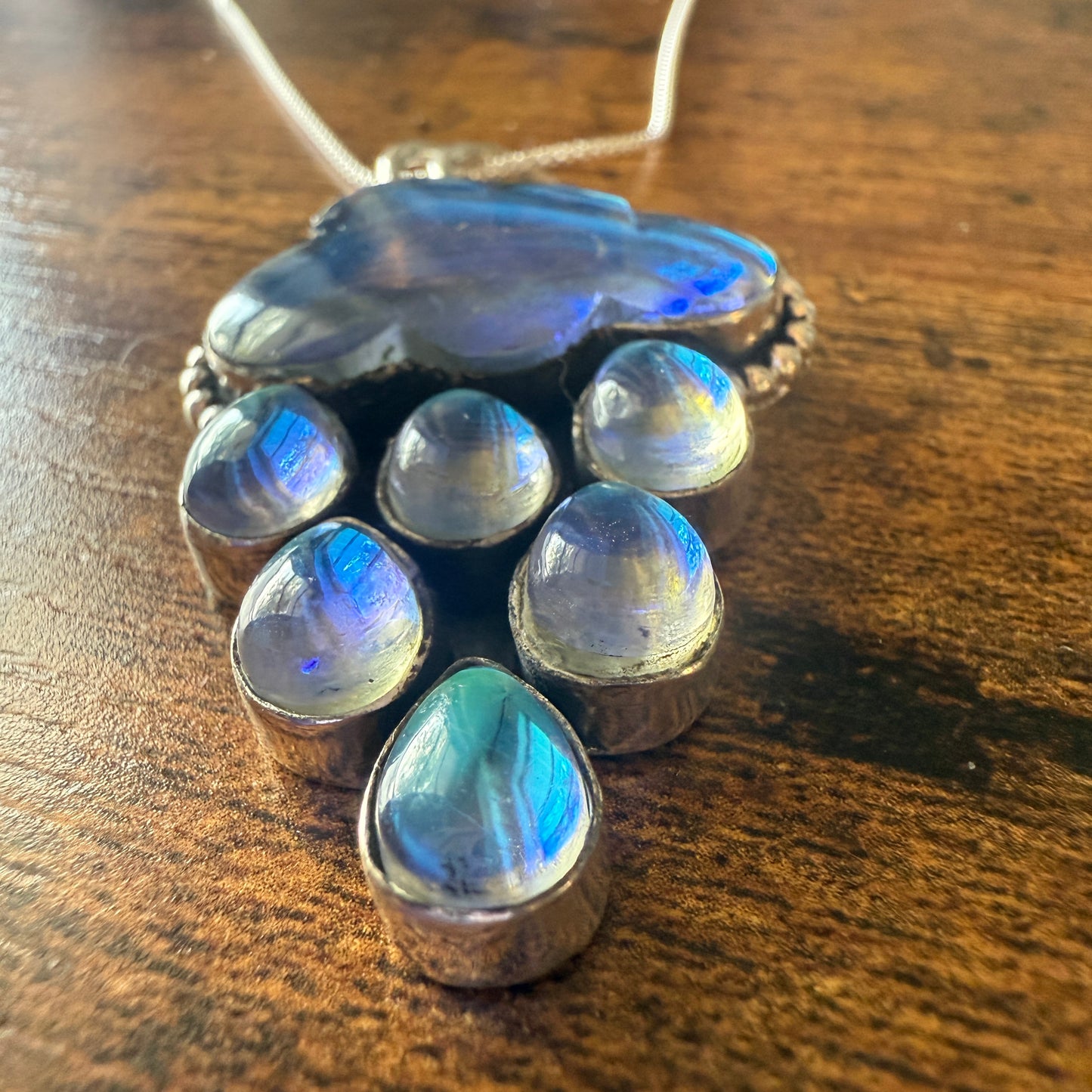 Angel Aura Quartz Cloud Pendant on 18 Inch Sterling Silver Chain