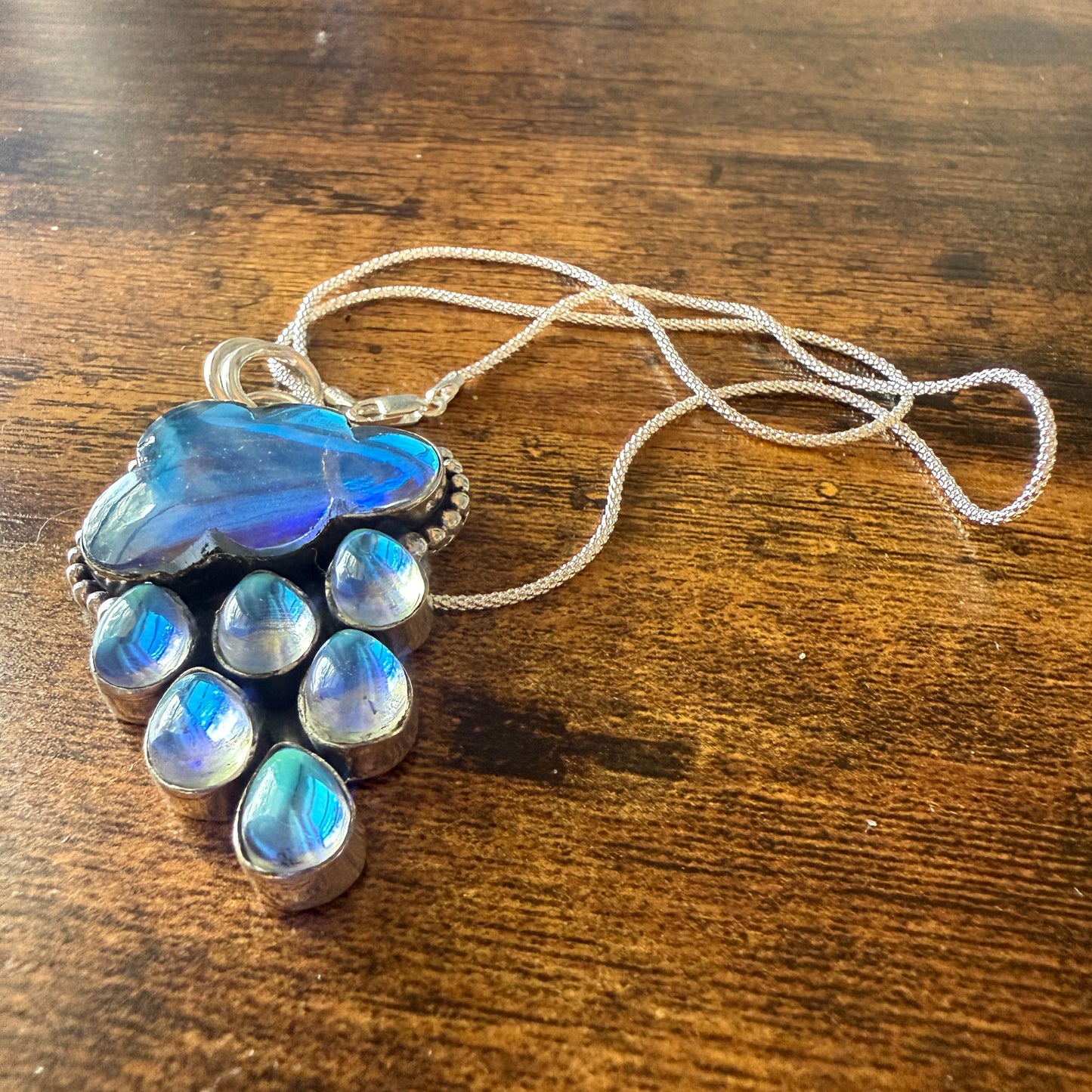 Angel Aura Quartz Cloud Pendant on 18 Inch Sterling Silver Chain