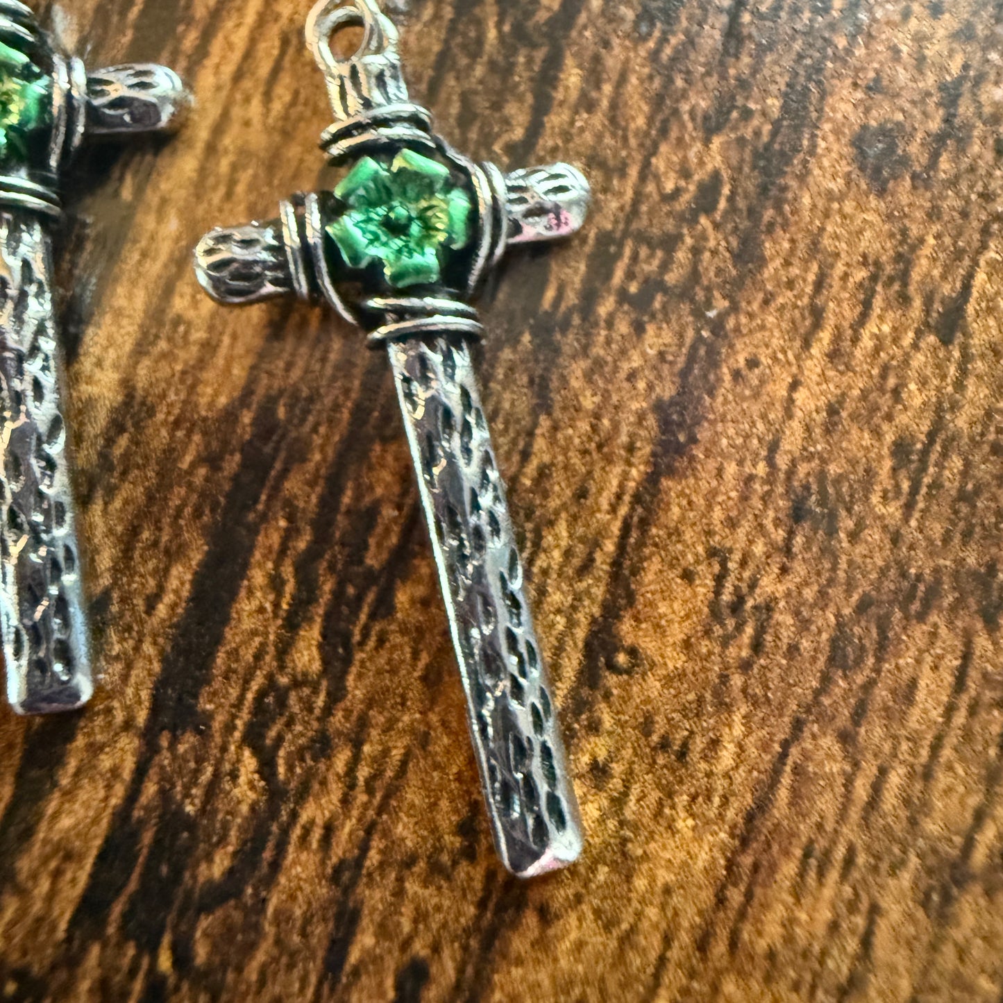 Western Cowgirl Cross Wire Earrings in Mixed Metals for a Western Chic Look