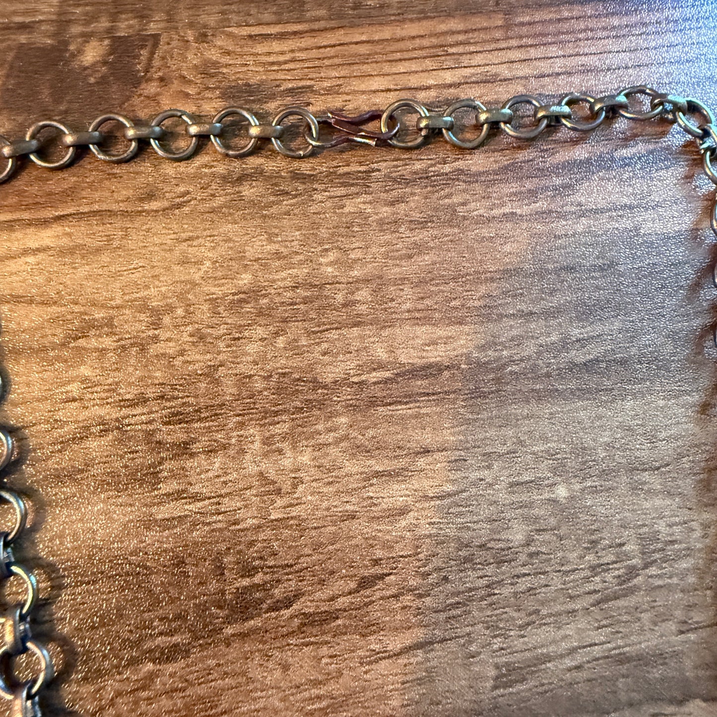 Handcrafted Green Turquoise Dahlia Necklace With Copper Chain 18 Inch