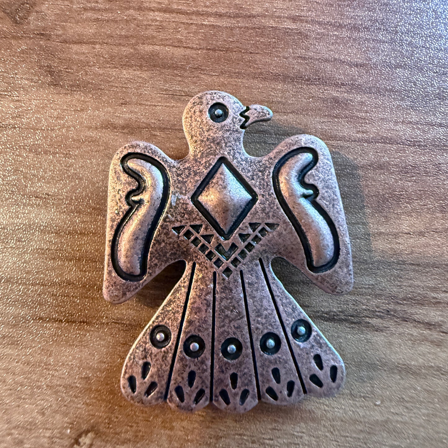 Navajo Style Copper Thunderbird Pendant Or Belt Slide, 2 Inch