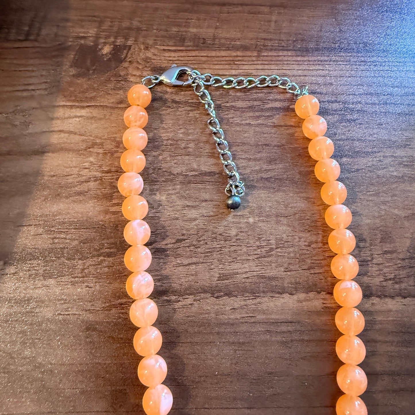 Gemstone Bead Necklace With 1.5 Inch Pendant 16 To 21