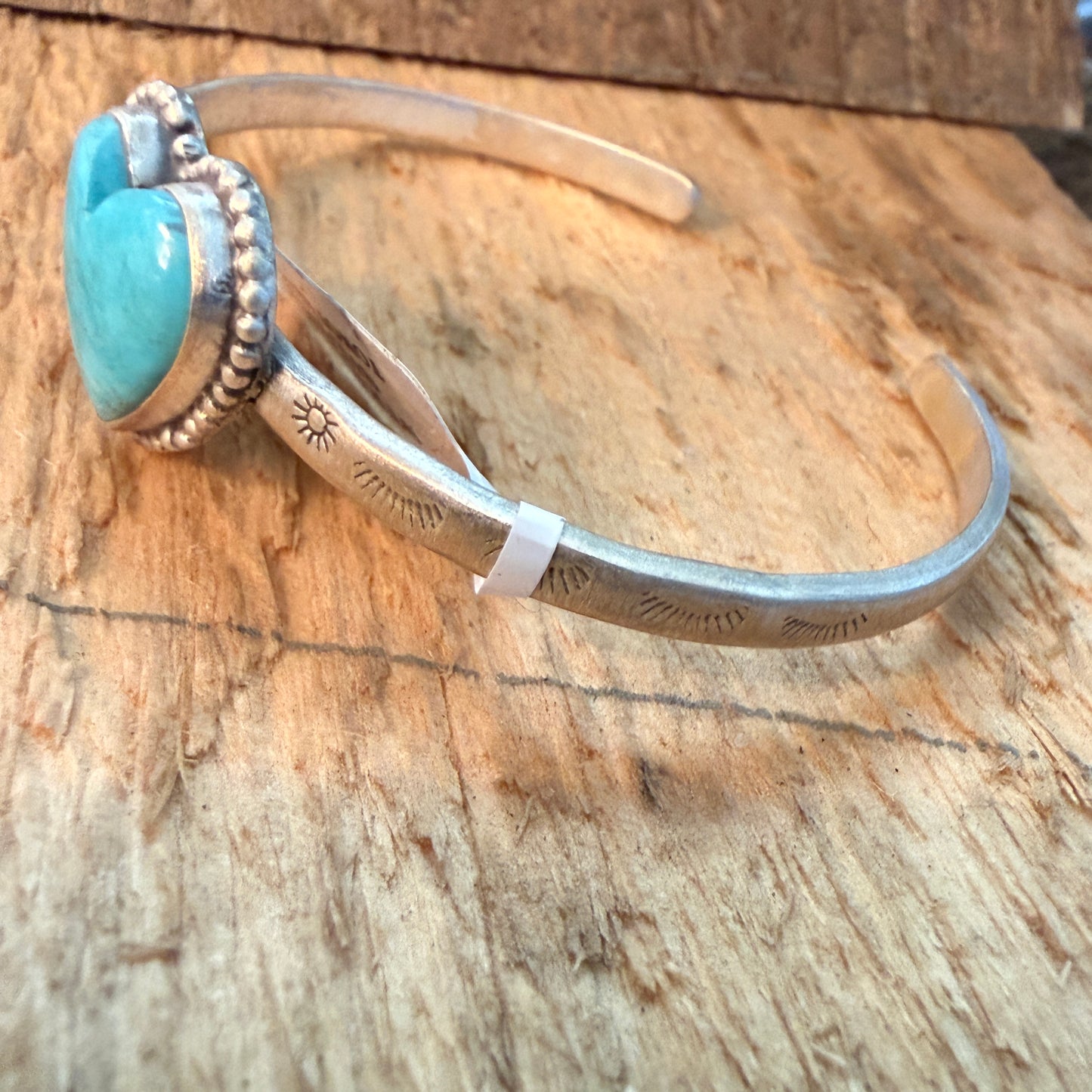 Navajo Inspired Tonopah Turquoise Sterling Silver Cuff Bracelet Adjustable