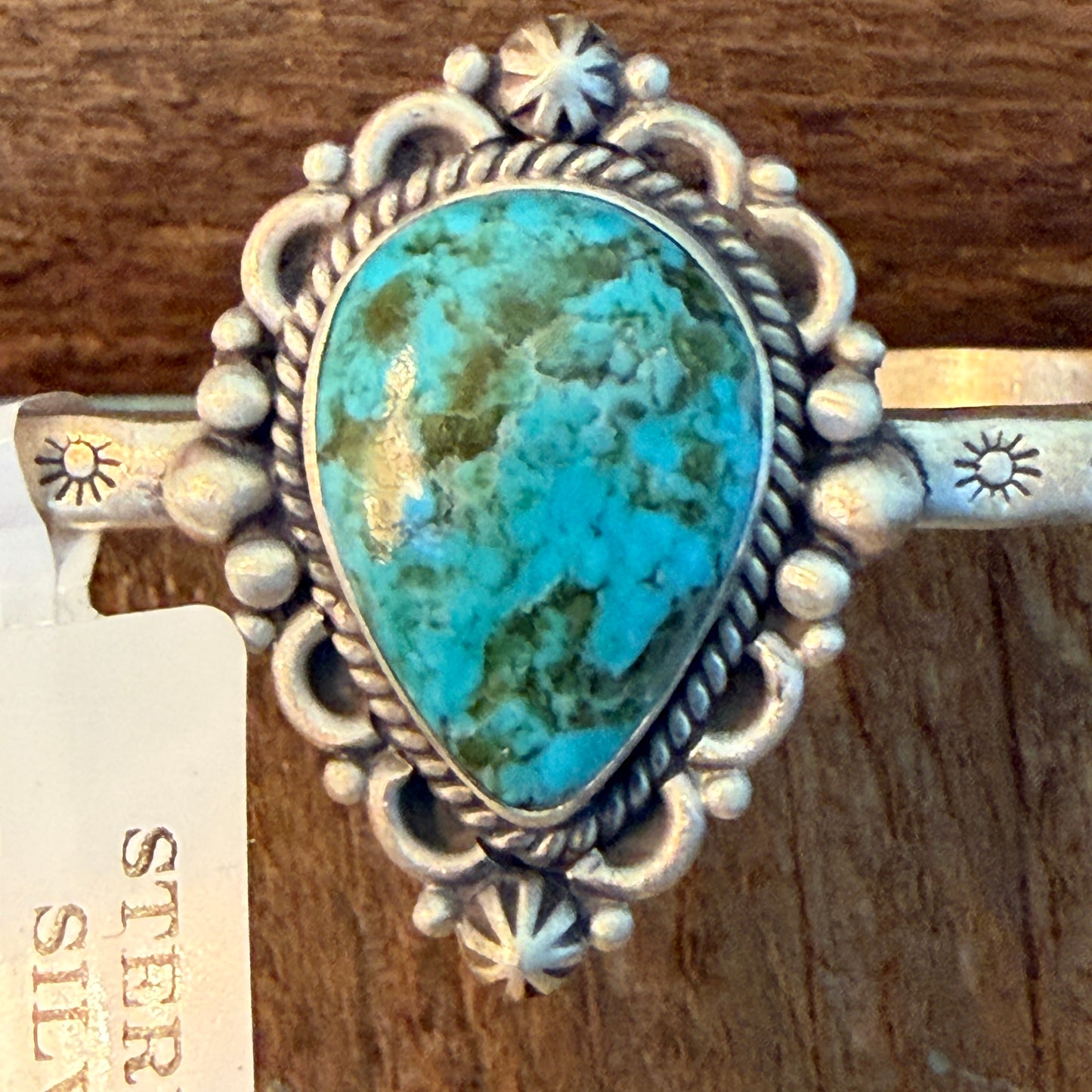 Tonopah Turquoise 925 Sterling Silver Cuff Bracelet Native Inspired Adjustable