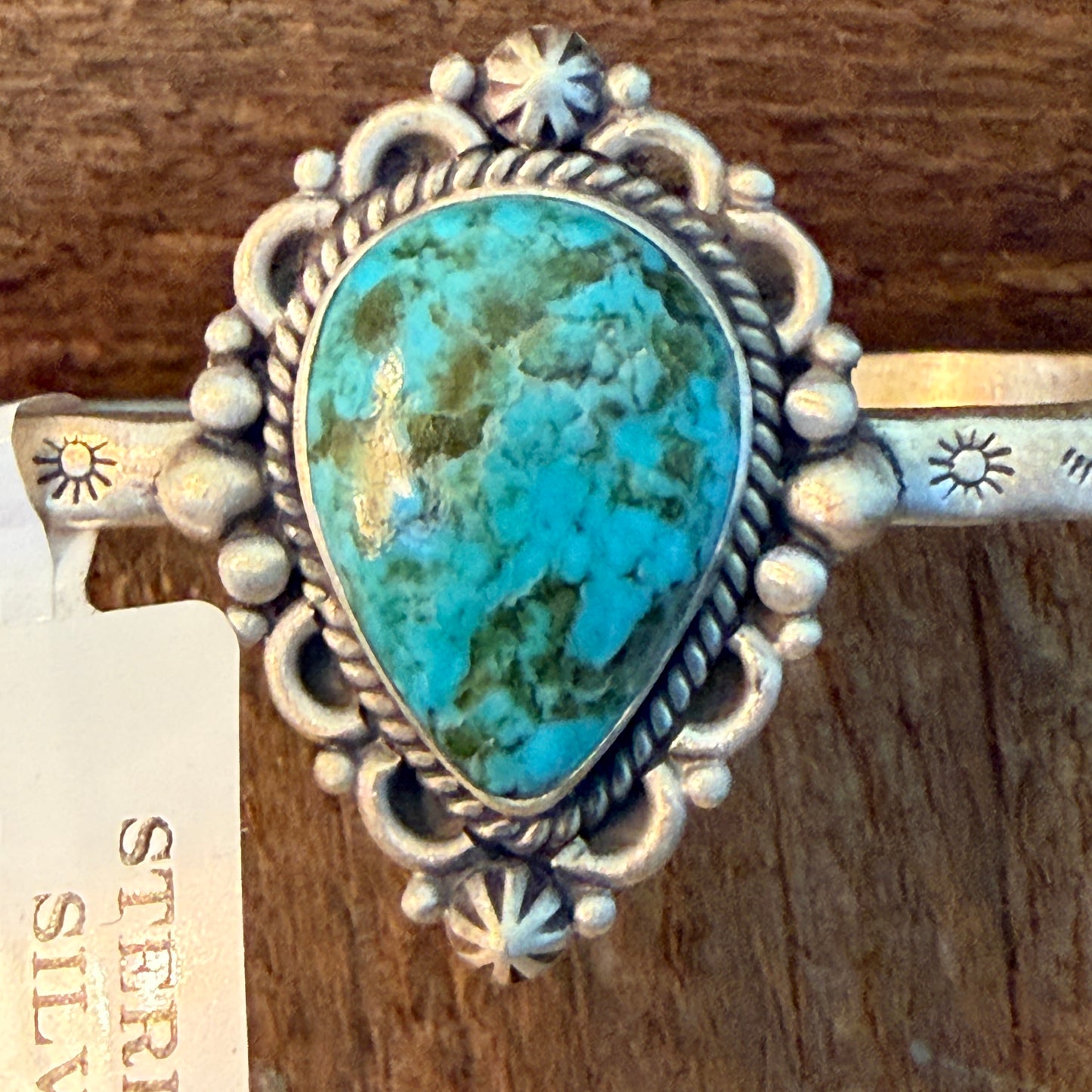 Tonopah Turquoise 925 Sterling Silver Cuff Bracelet Native Inspired Adjustable