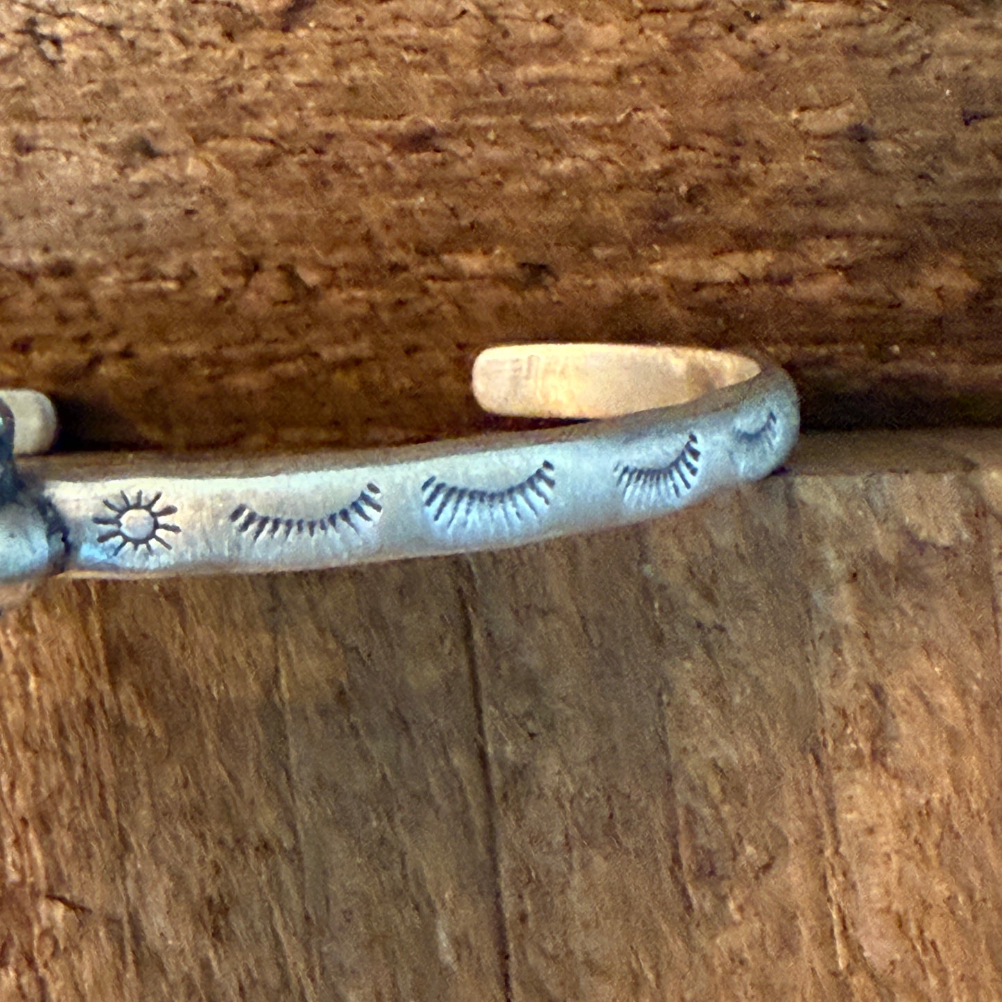 Tonopah Turquoise 925 Sterling Silver Cuff Bracelet Native Inspired Adjustable