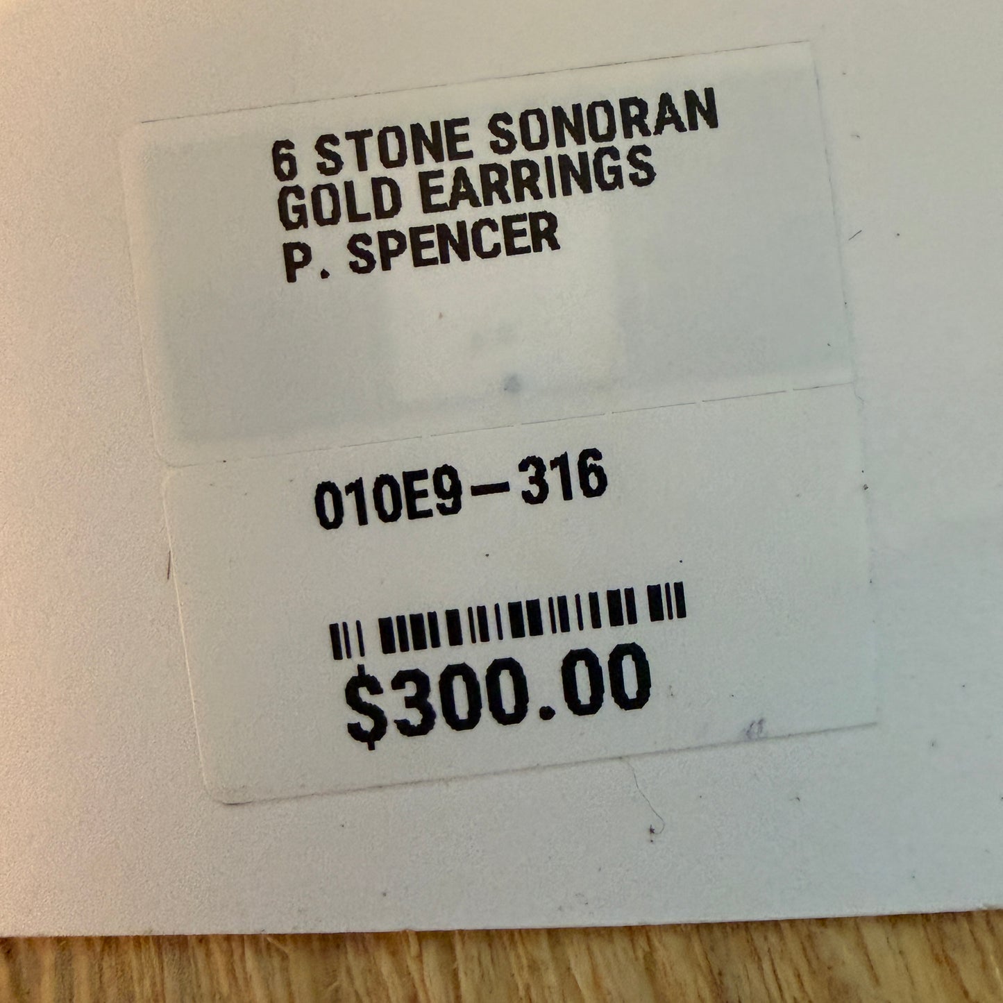 Native Inspired Six Stone Sonoran Gold Drop Stud Earrings Sterling Silver