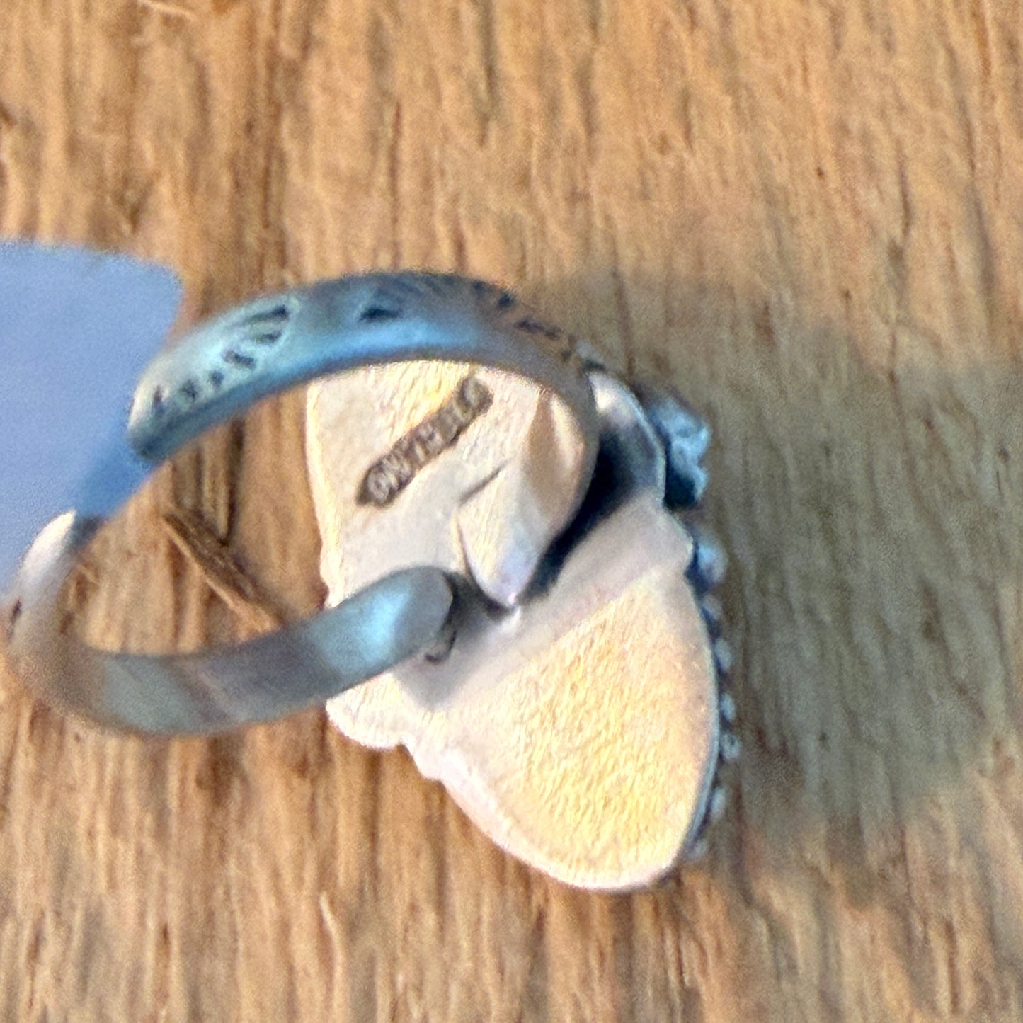 Handcrafted Pink Conch Shell Sterling Silver Adjustable Ring Wild West Boho