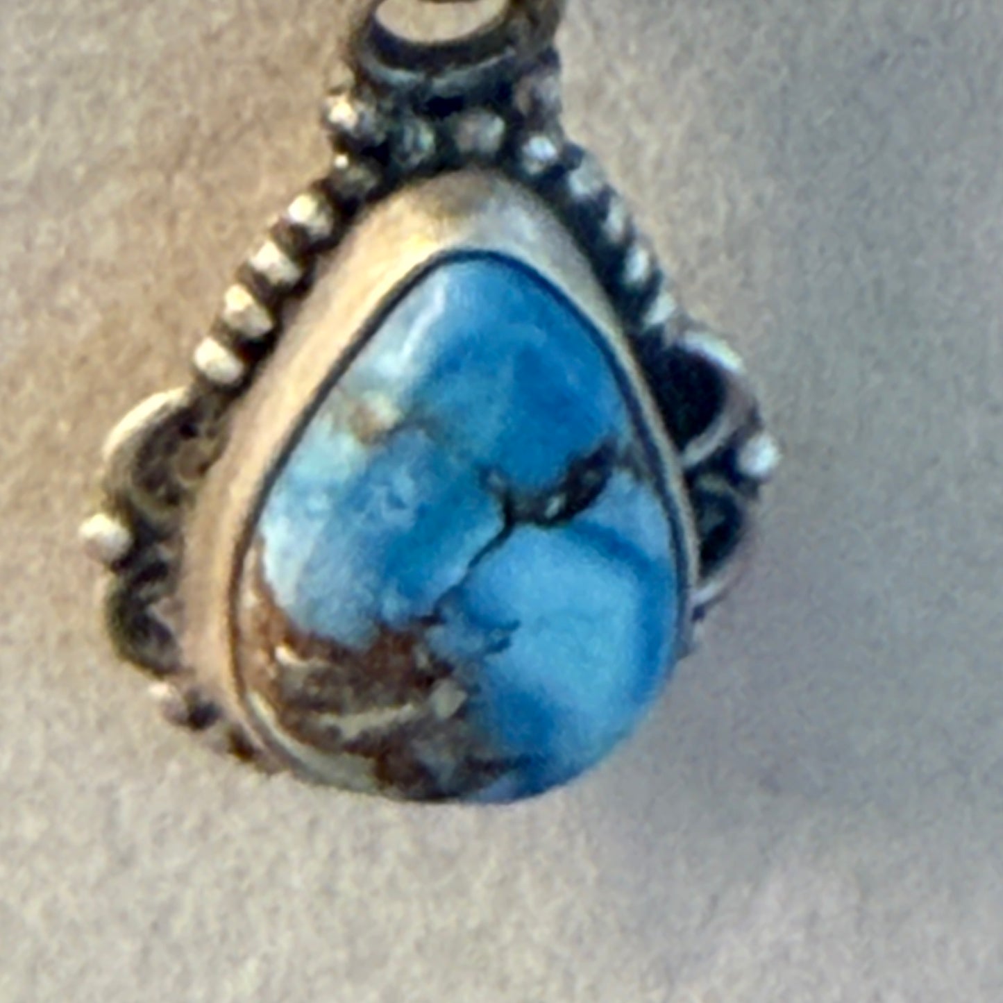 Golden Hill Turquoise Sterling Silver Necklace 18 Inch Chain