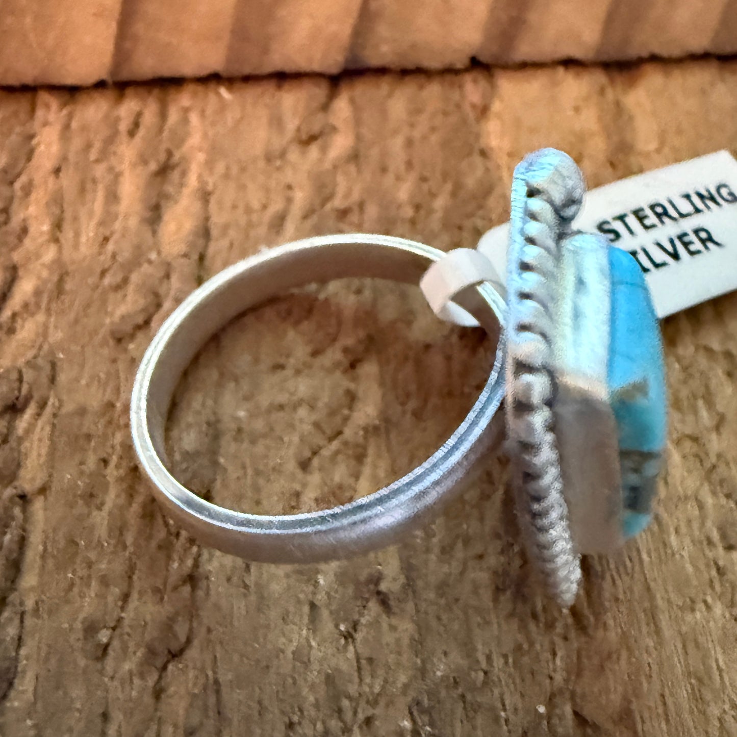 Handcrafted Dry Creek Turquoise Gemstone Ring In Sterling Silver Adjustable