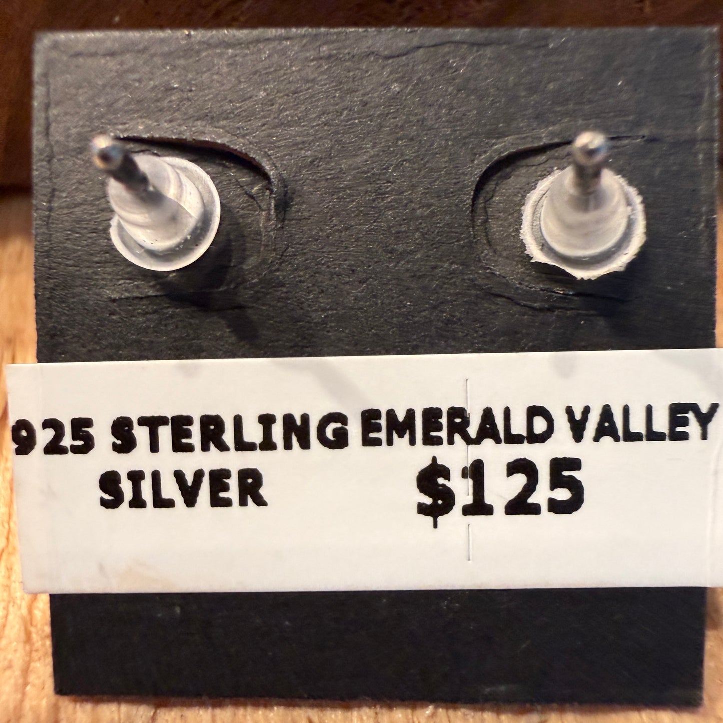 Emerald Valley Turquoise Gemstone Stud Earrings Sterling Silver