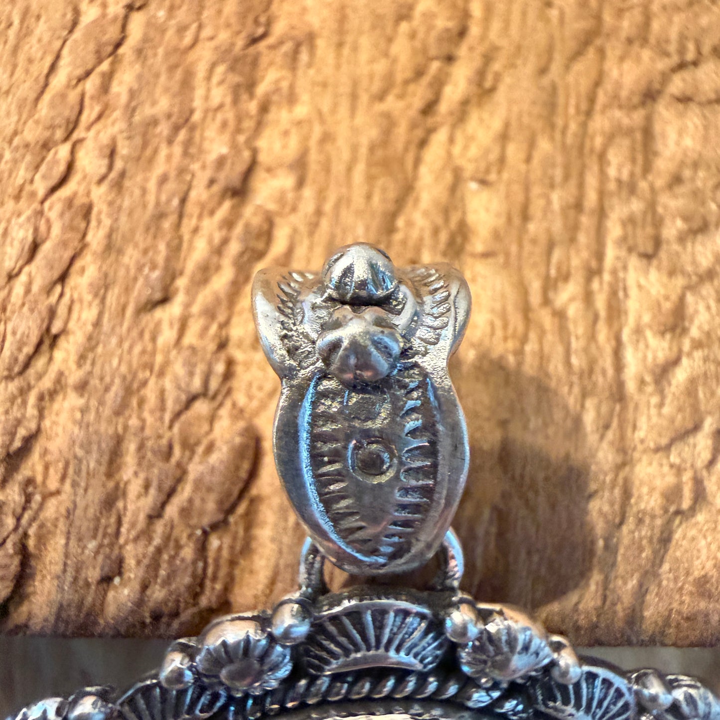 Handcrafted Blackjack Turquoise Gemstone Squash Pendant In 925 Sterling Silver