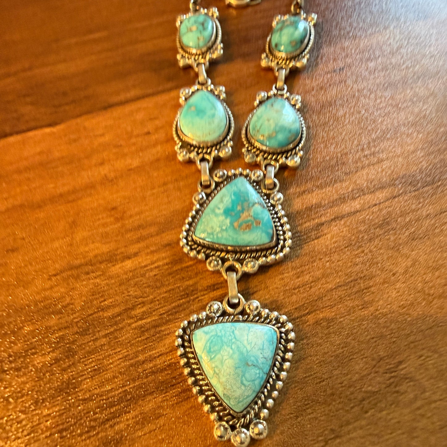 Handcrafted White Water 6 Gemstone Y Lariat Necklace Sterling Silver