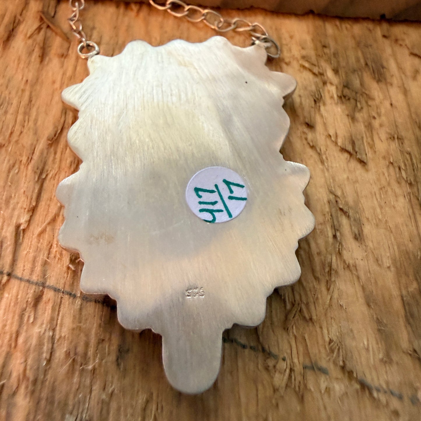 Handcrafted Cotton Candy Dahlia Gemstone Double Heart Necklace 16 Inch