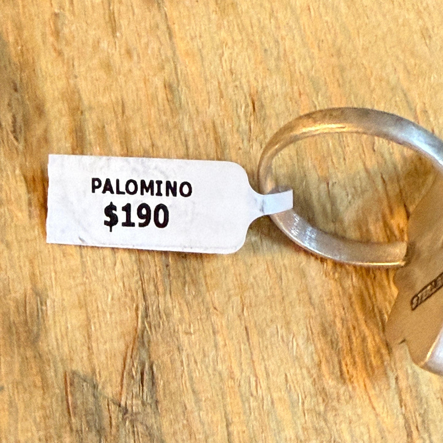 Pink Conch and Palomino Four Gemstones Adjustable Ring in Sterling Silver