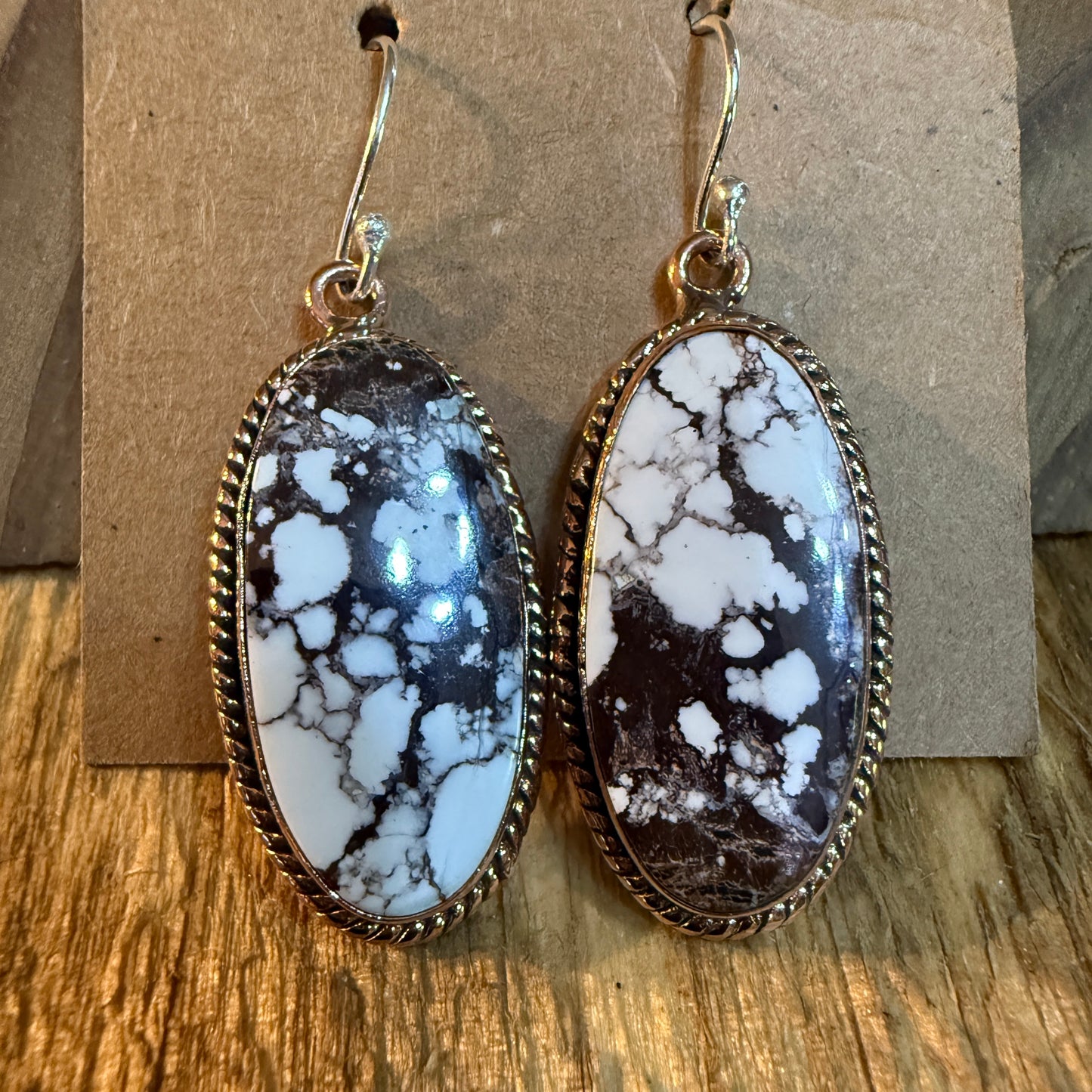 Wild Dahlia One Inch Gemstone Drop Earrings With Sterling Silver Wire