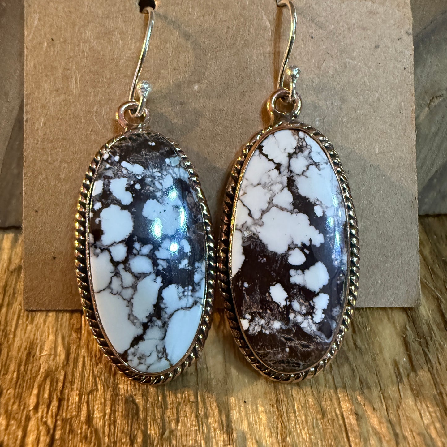 Wild Dahlia One Inch Gemstone Drop Earrings With Sterling Silver Wire