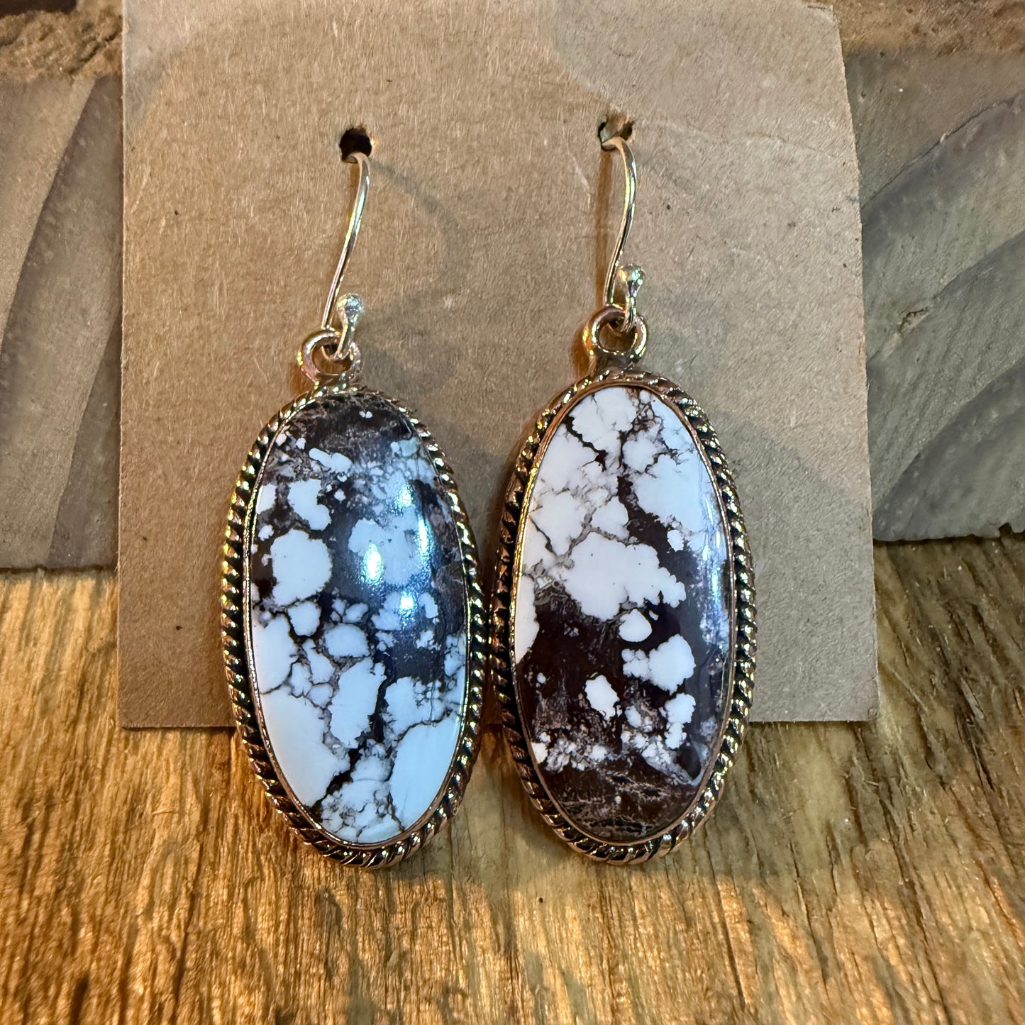 Wild Dahlia One Inch Gemstone Drop Earrings With Sterling Silver Wire