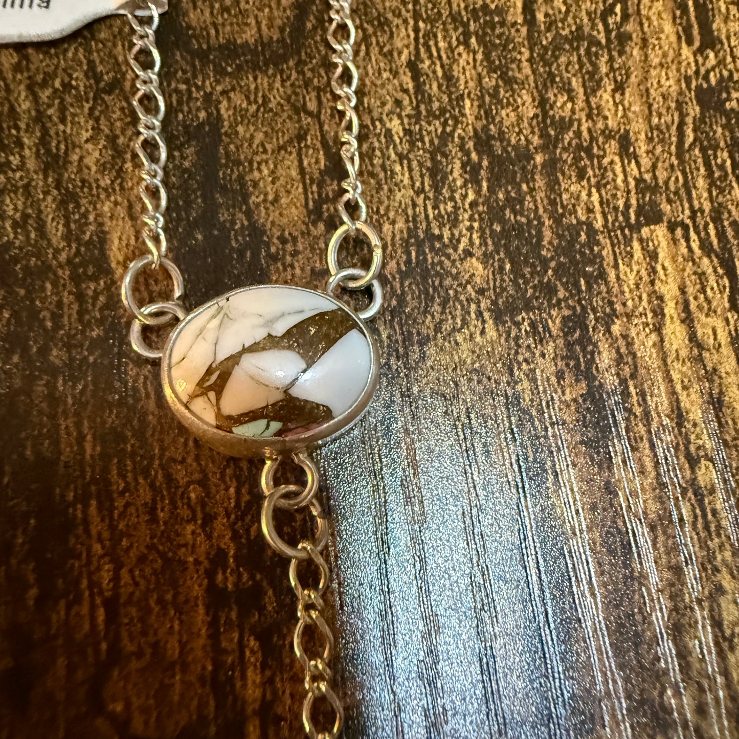 Signed Joseph Begay Cotton Candy Dahlia Necklace 18 Inch Chain 5 Inch Extension