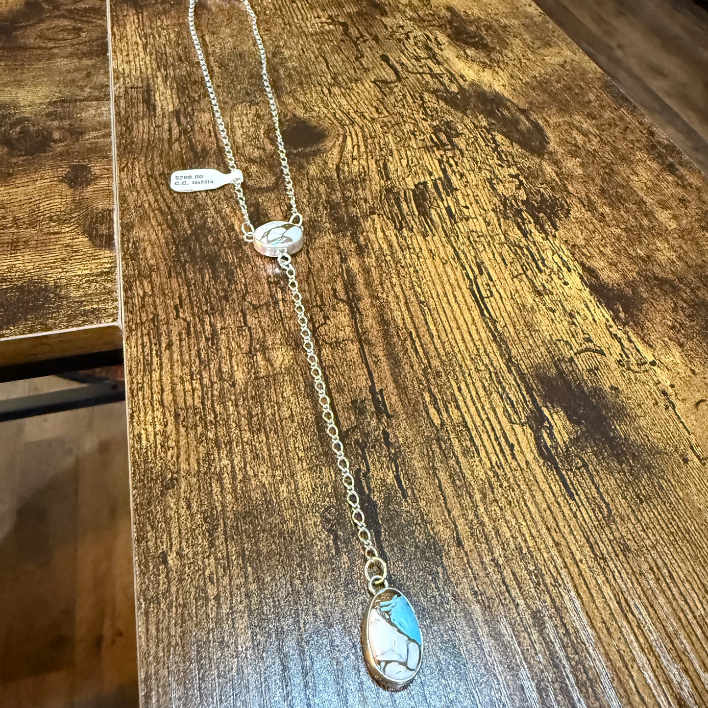 Signed Joseph Begay Cotton Candy Dahlia Necklace 18 Inch Chain 5 Inch Extension