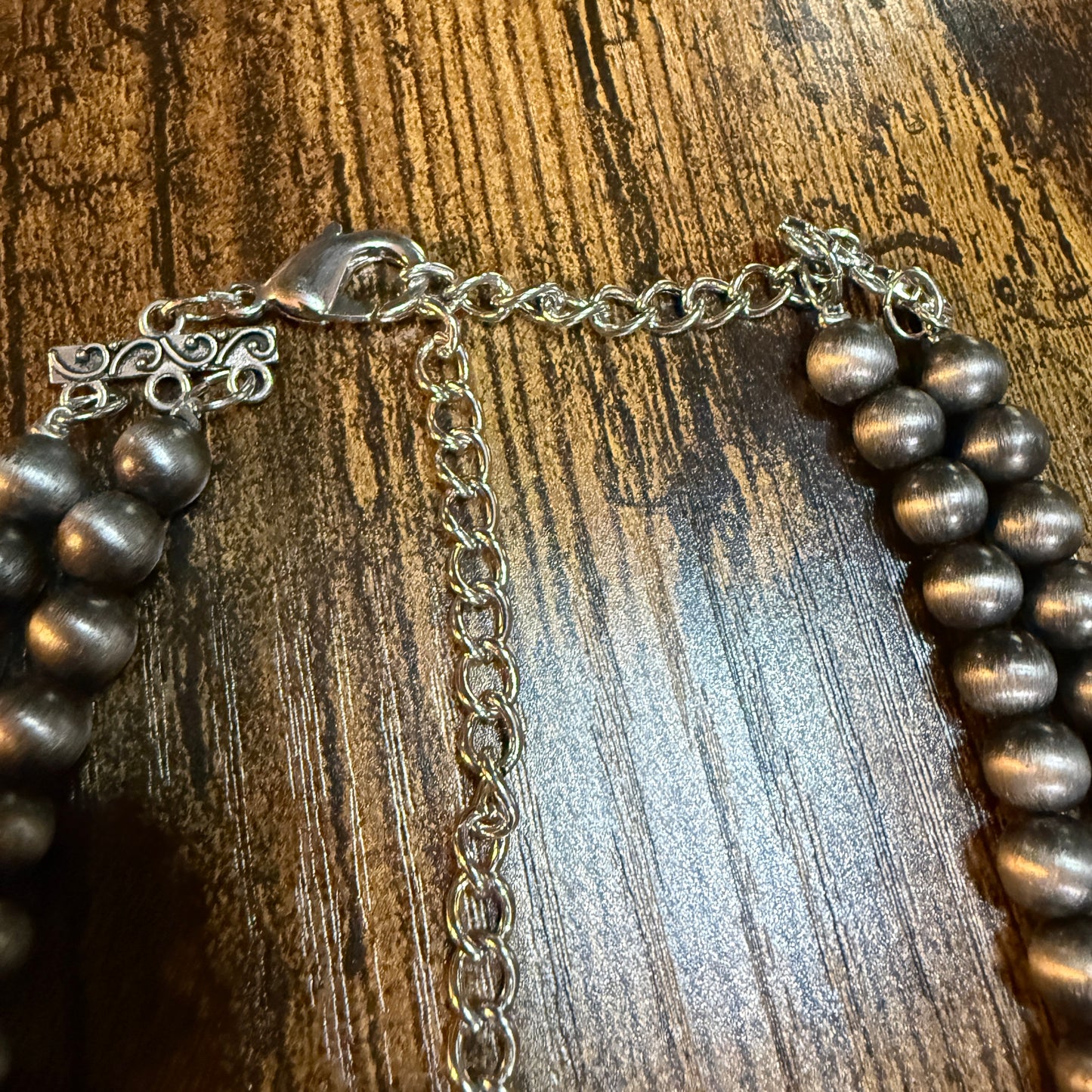 Handmade Navajo Style Turquoise Two Strand Choker Necklace 16 To 21 Inches With Extender