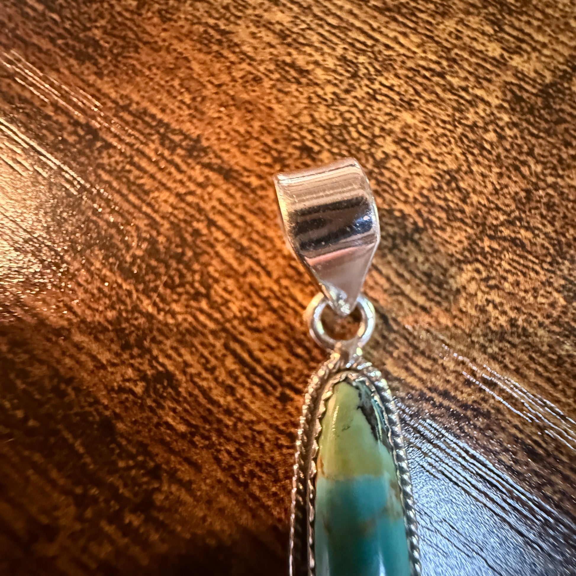 Sonoran Gold Turquoise and Black Onyx Gemstone Pendant in Sterling Silver 3 Inch Wild West Boho