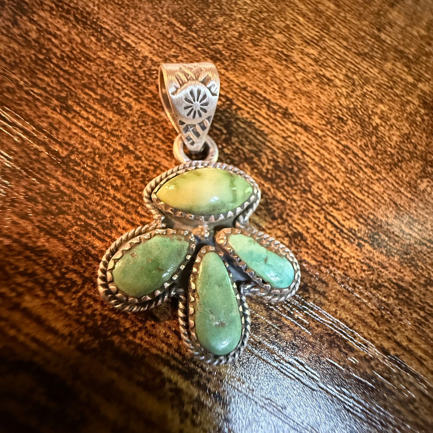 Lone Mountain Sonoran Gold Turquoise Pendant Sterling Silver