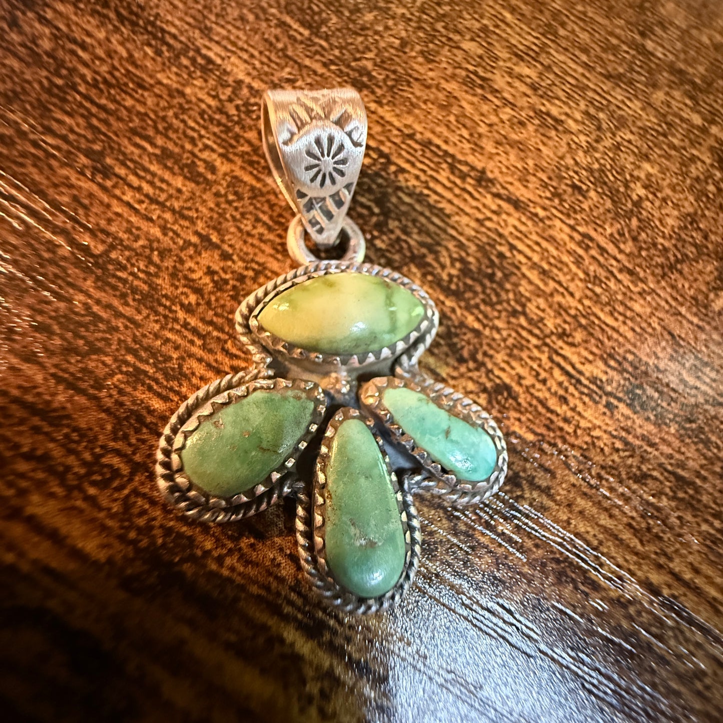 Lone Mountain Sonoran Gold Turquoise Pendant Sterling Silver