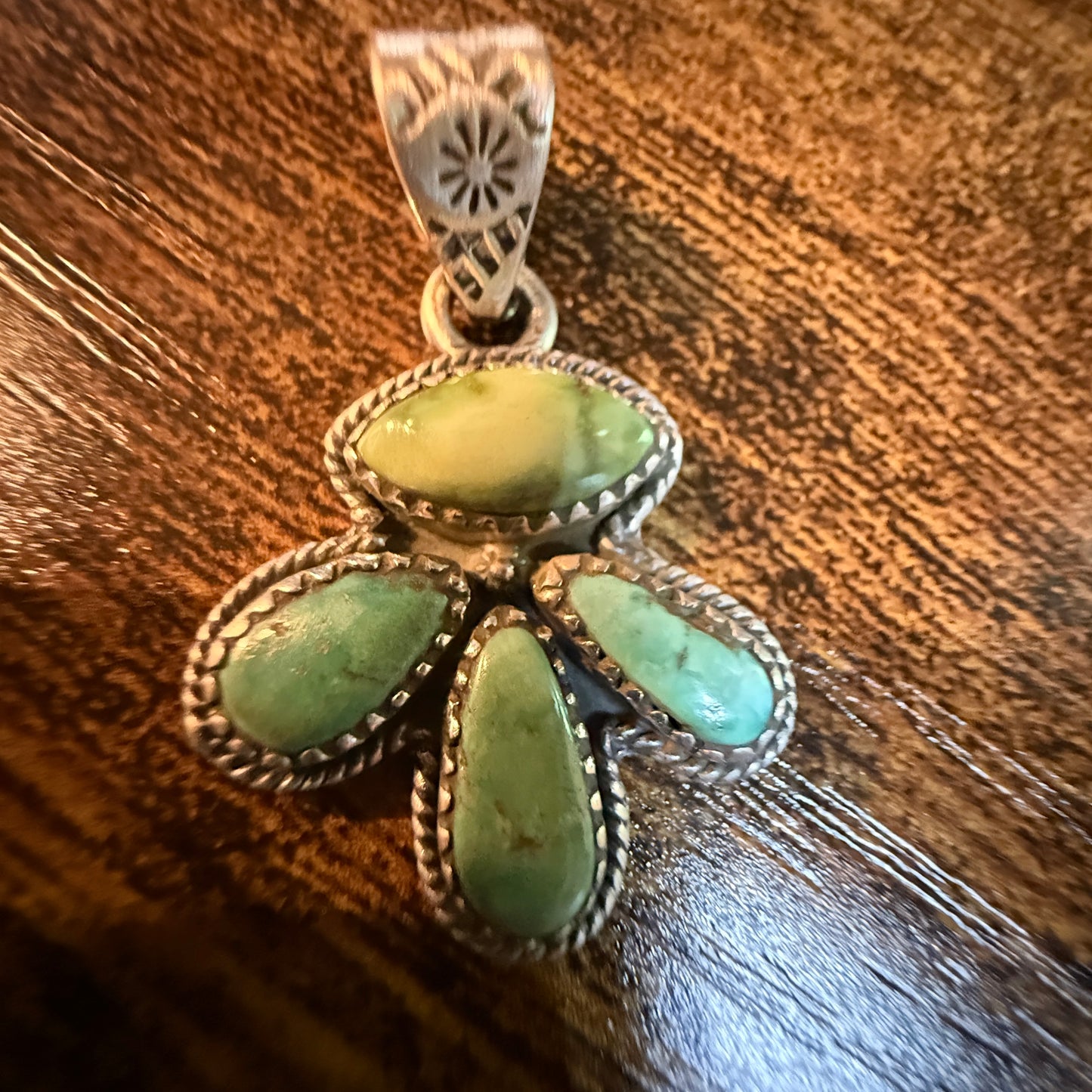 Lone Mountain Sonoran Gold Turquoise Pendant Sterling Silver