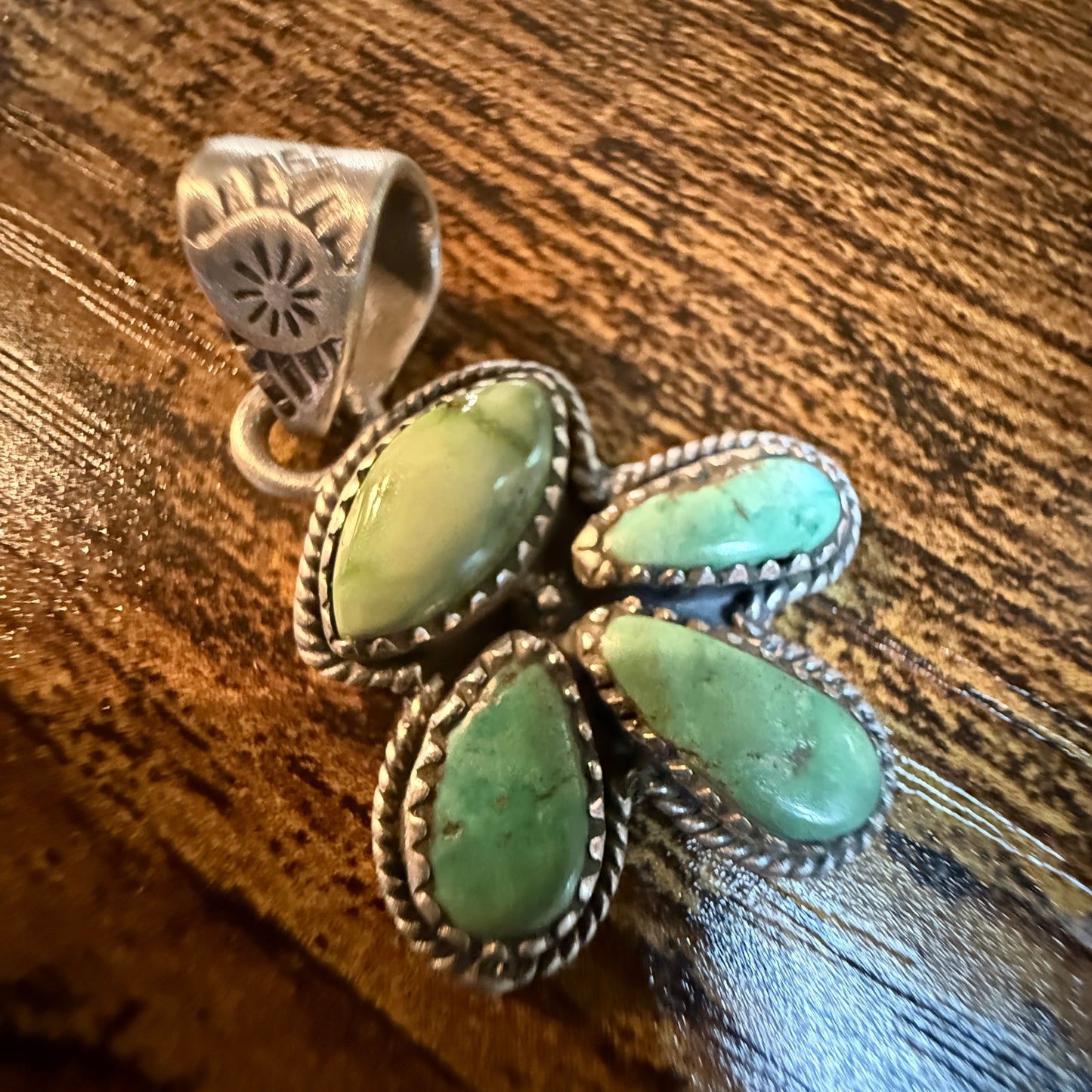 Lone Mountain Sonoran Gold Turquoise Pendant Sterling Silver