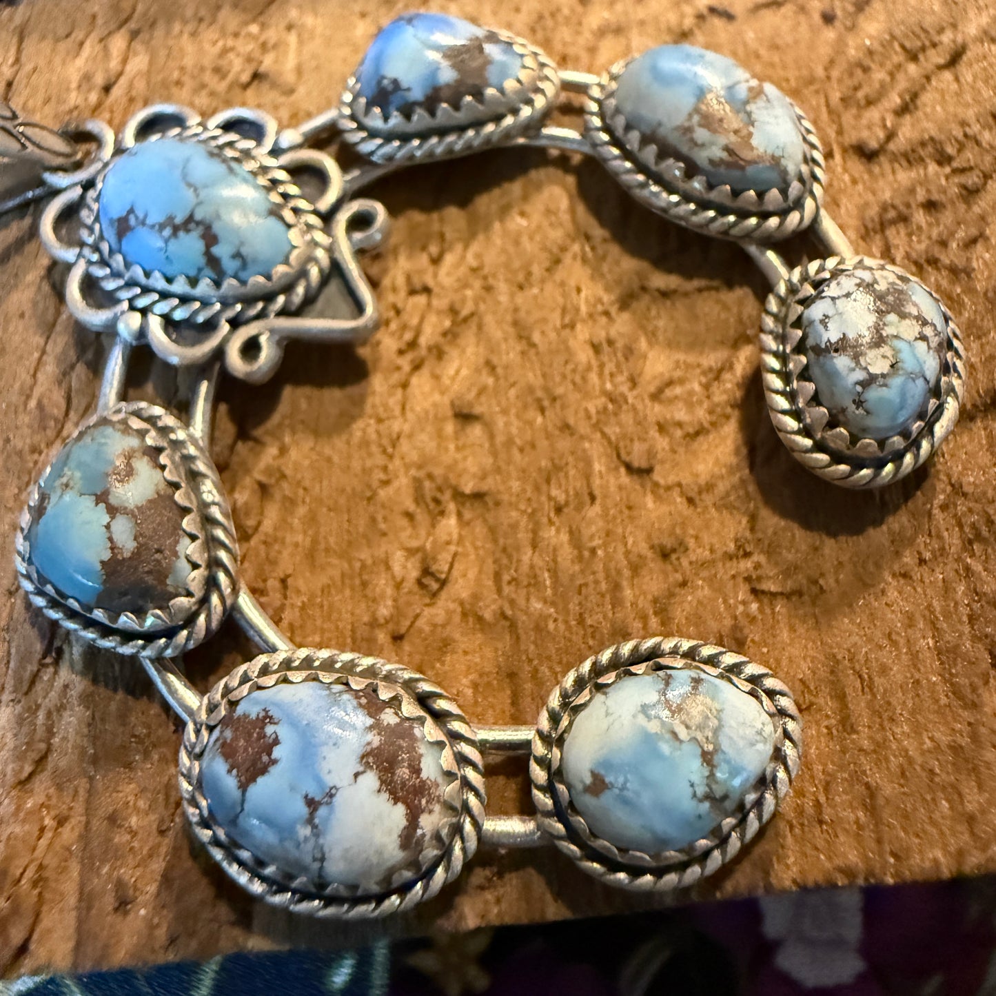 Golden Hills Turquoise Gemstone Squash Pendant in Sterling Silver