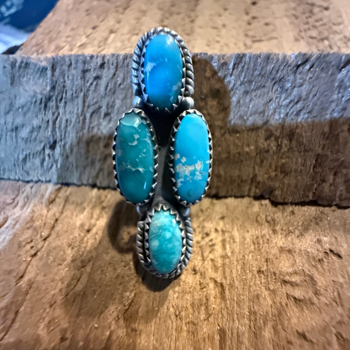 White Water Turquoise Gemstone Watch Band Charm Sterling Silver Adjustable