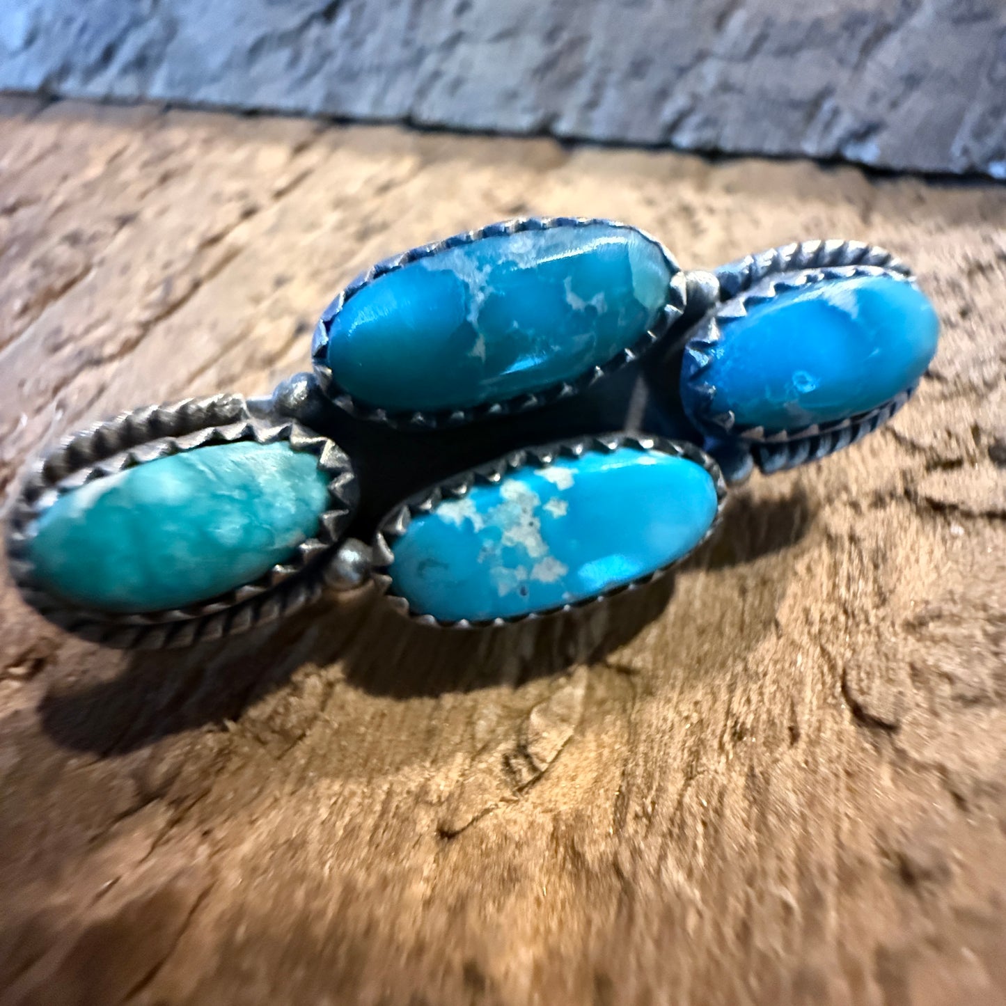 White Water Turquoise Gemstone Watch Band Charm Sterling Silver Adjustable