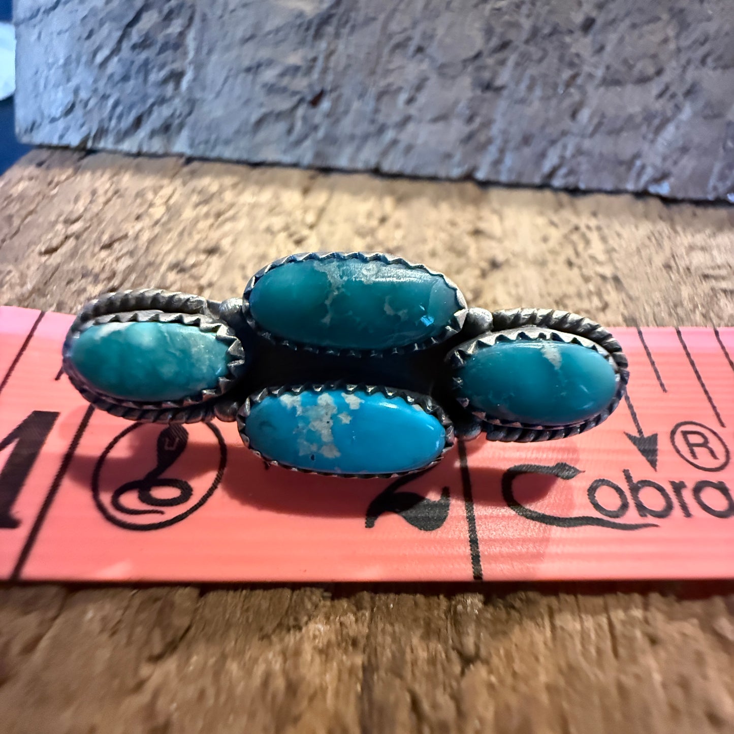 White Water Turquoise Gemstone Watch Band Charm Sterling Silver Adjustable