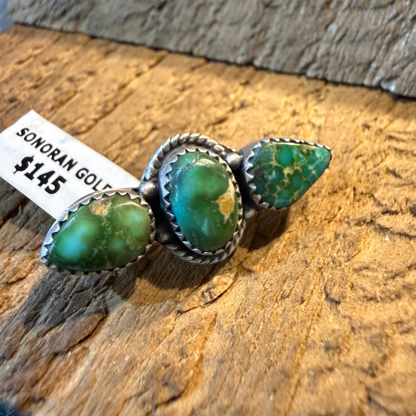 Sonoran Gold Turquoise Gemstone Watch Band Charm in Sterling Silver Adjustable