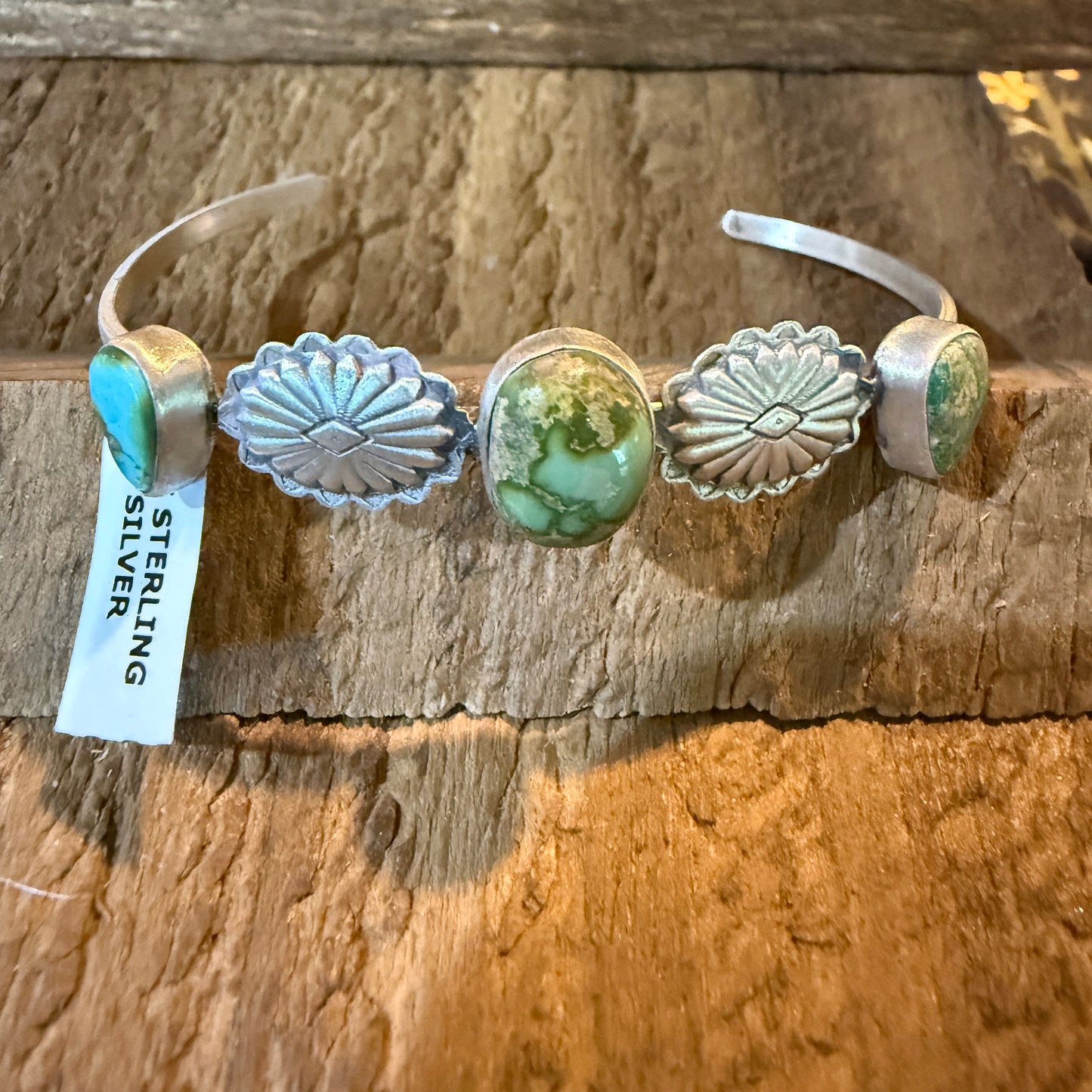 Sonoran Mountain Turquoise Gemstone Flex Stacker Bangle Sterling Silver