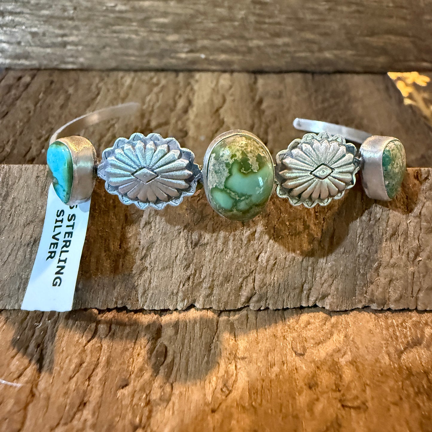 Sonoran Mountain Turquoise Gemstone Flex Stacker Bangle Sterling Silver