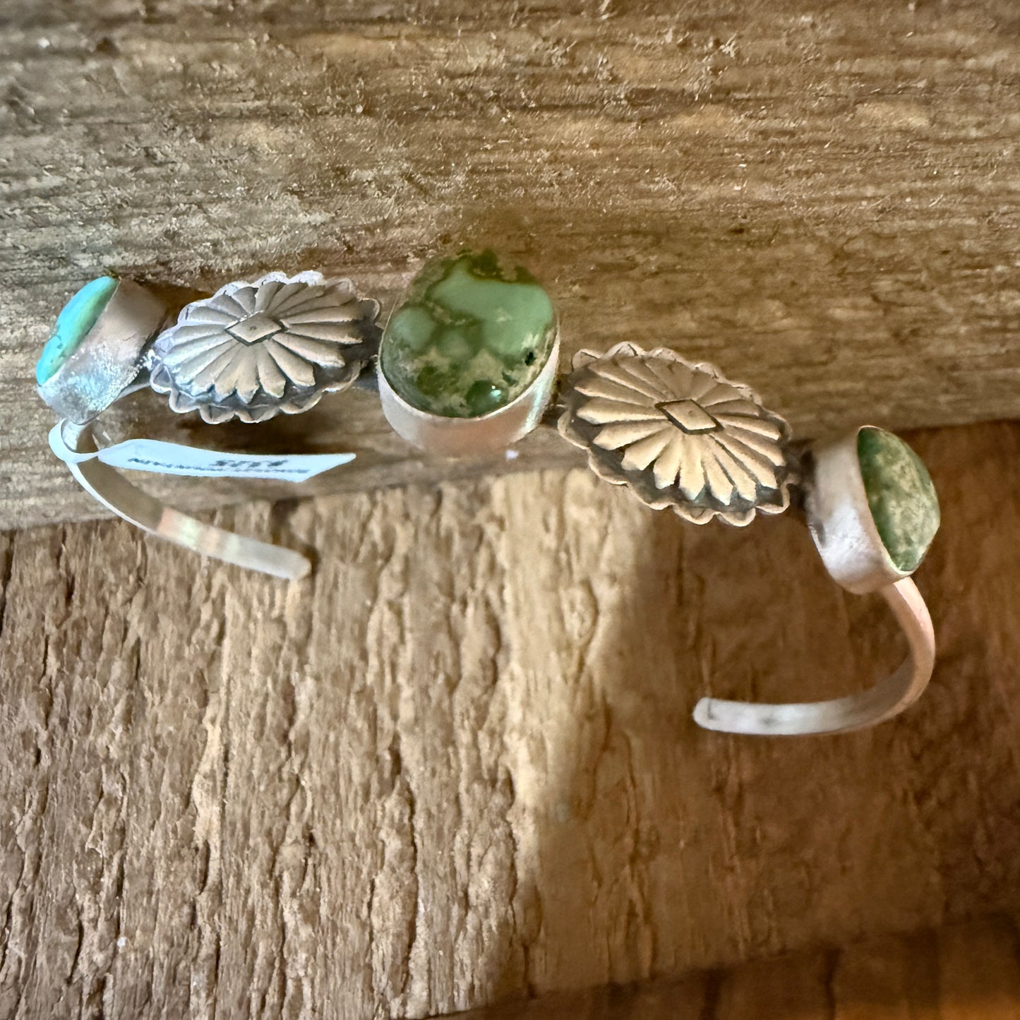 Sonoran Mountain Turquoise Gemstone Flex Stacker Bangle Sterling Silver