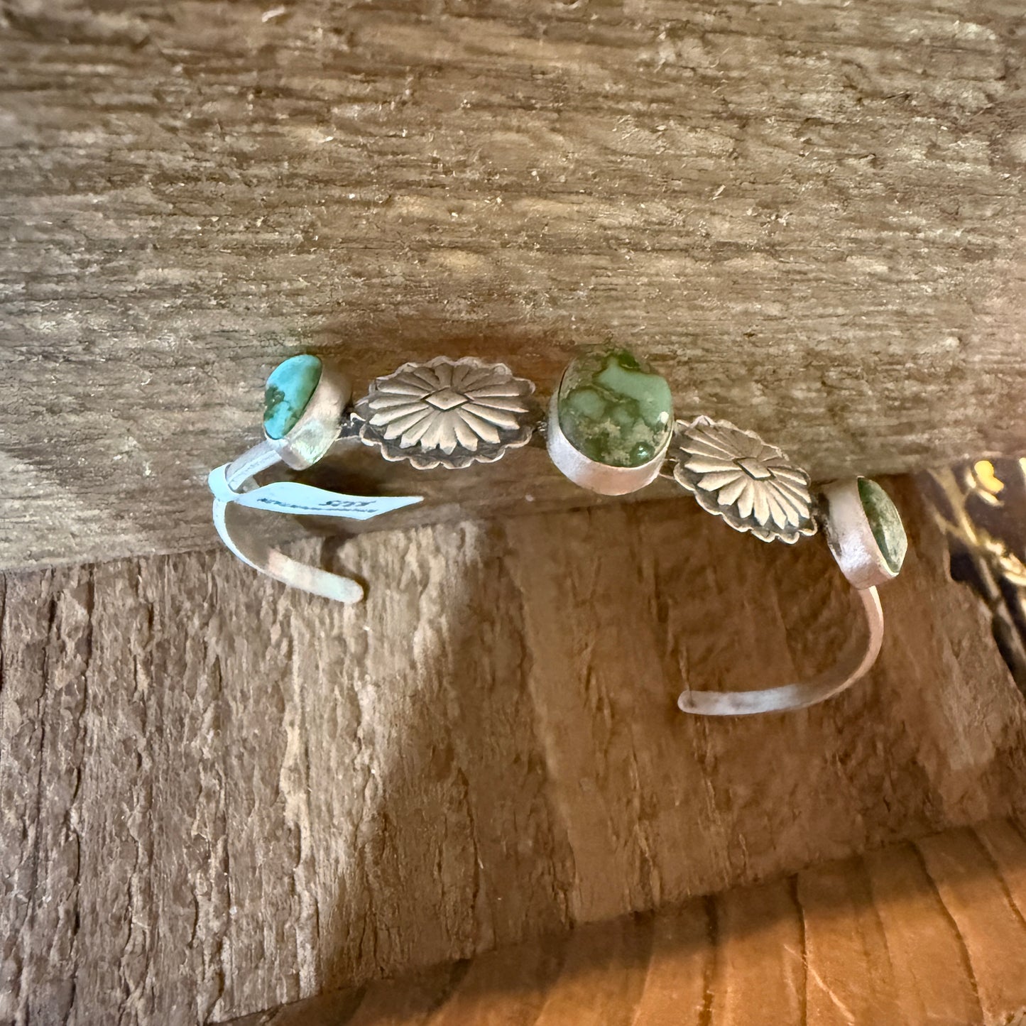 Sonoran Mountain Turquoise Gemstone Flex Stacker Bangle Sterling Silver