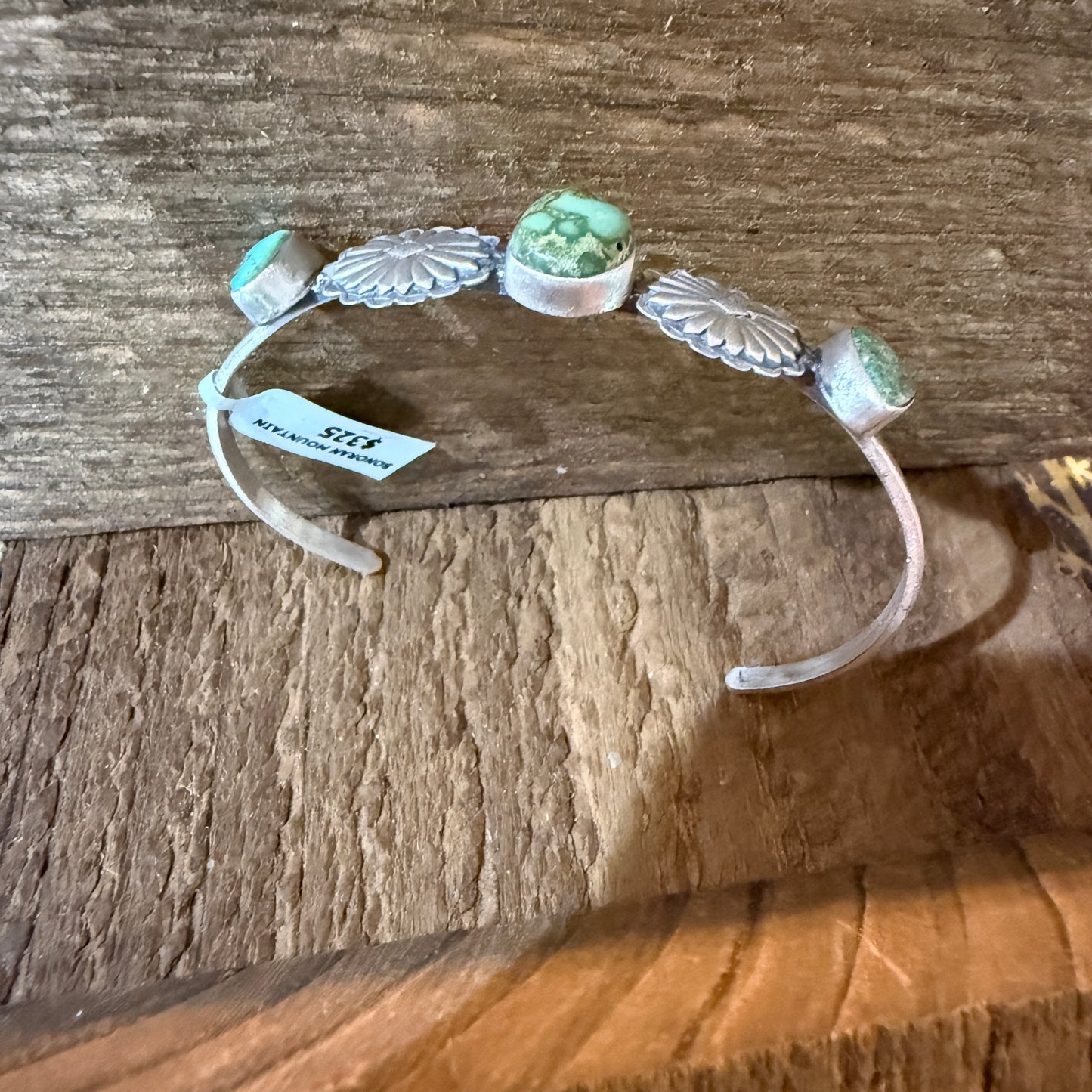 Sonoran Mountain Turquoise Gemstone Flex Stacker Bangle Sterling Silver