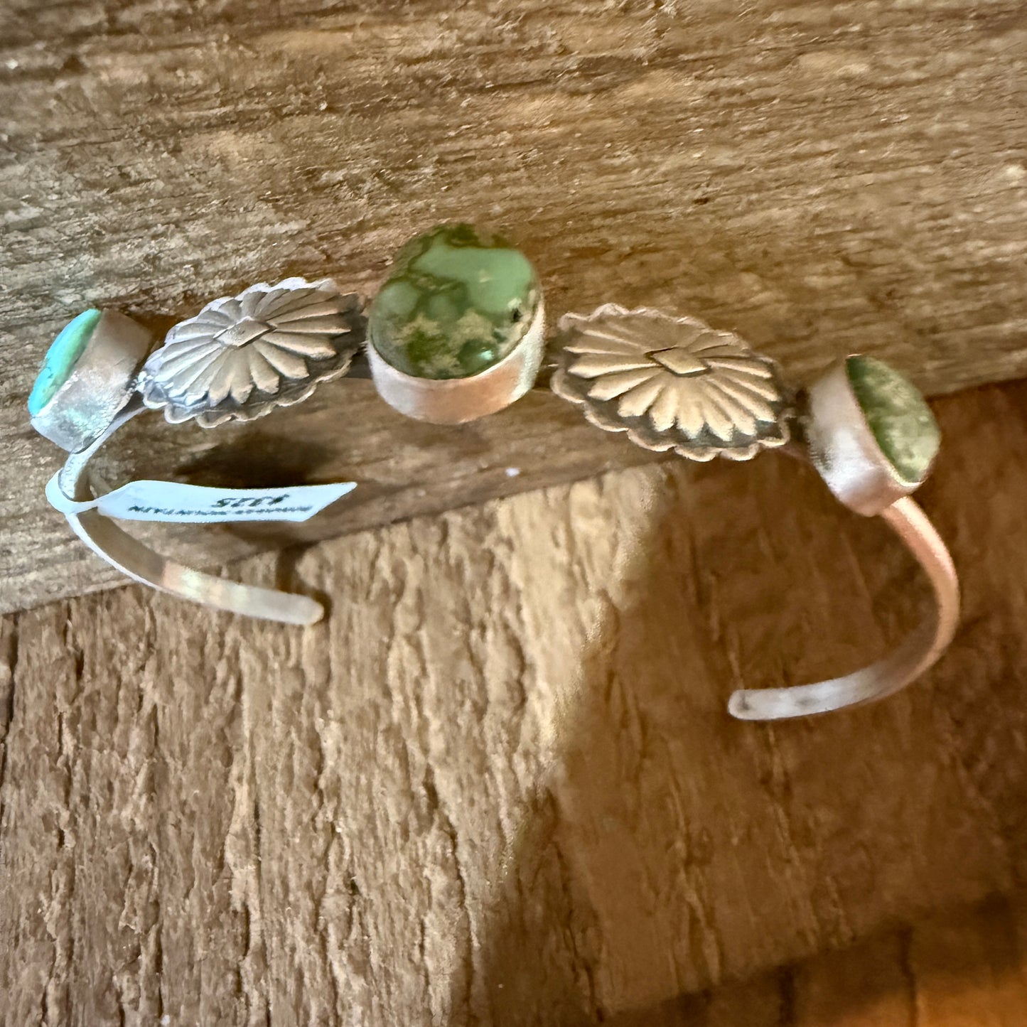 Sonoran Mountain Turquoise Gemstone Flex Stacker Bangle Sterling Silver