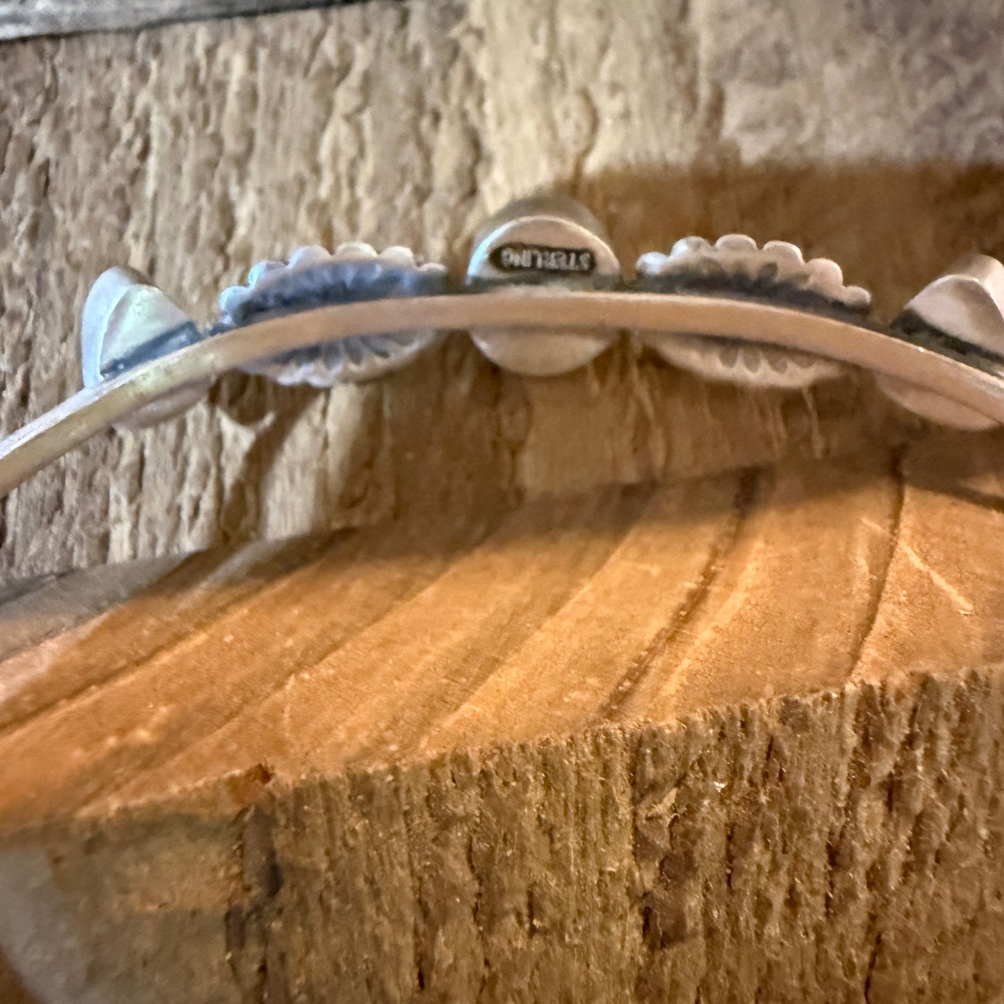 Sonoran Mountain Turquoise Gemstone Flex Stacker Bangle Sterling Silver