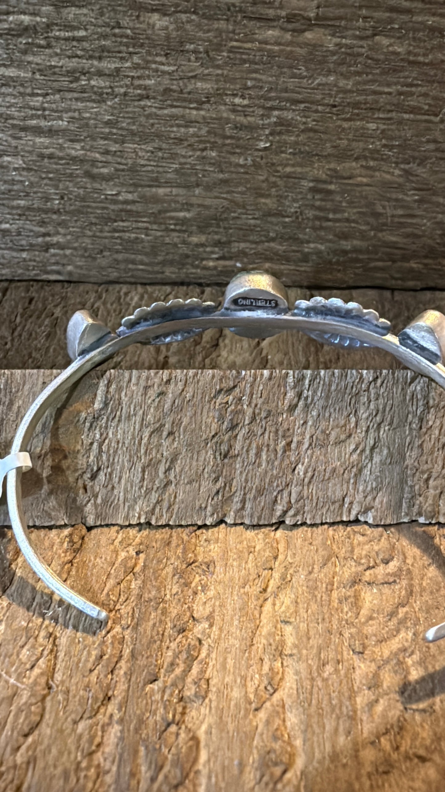 Sonoran Mountain Turquoise Gemstone Flex Stacker Bangle Sterling Silver