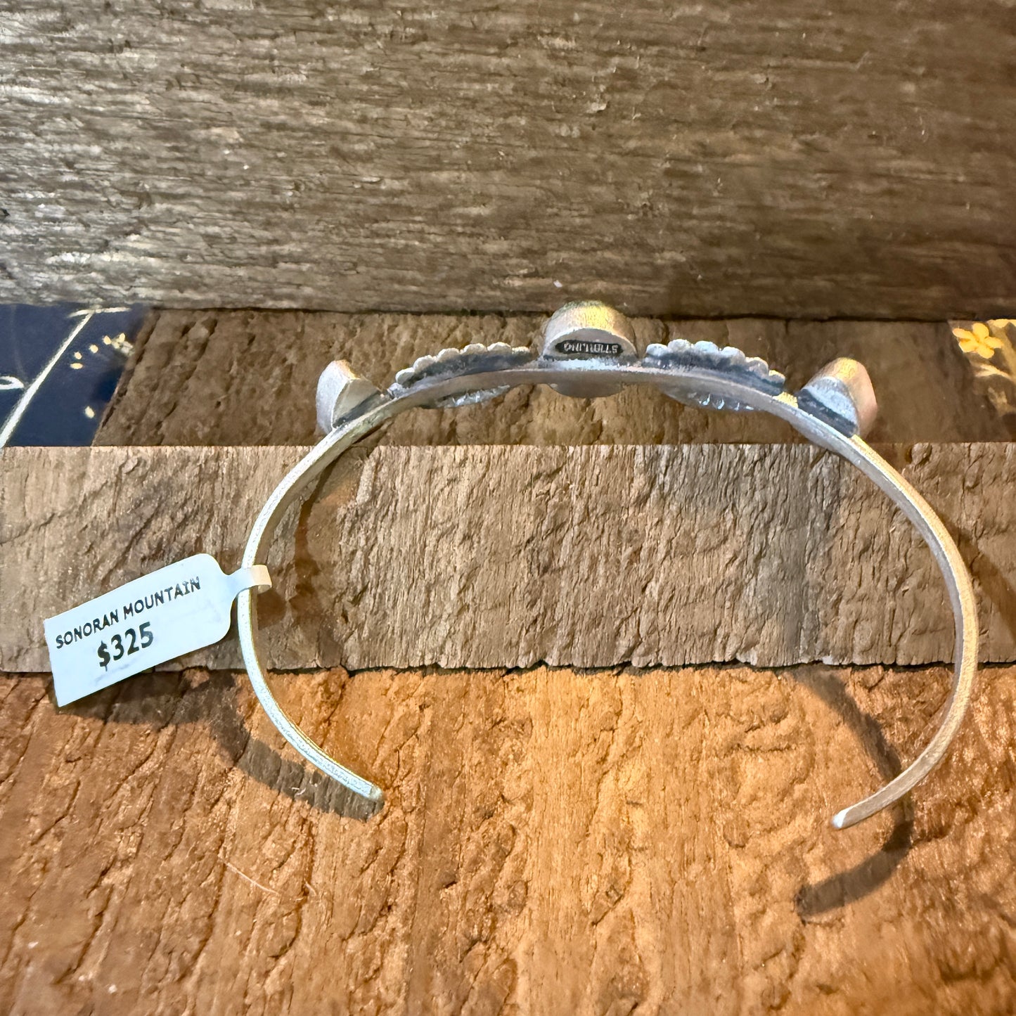 Sonoran Mountain Turquoise Gemstone Flex Stacker Bangle Sterling Silver
